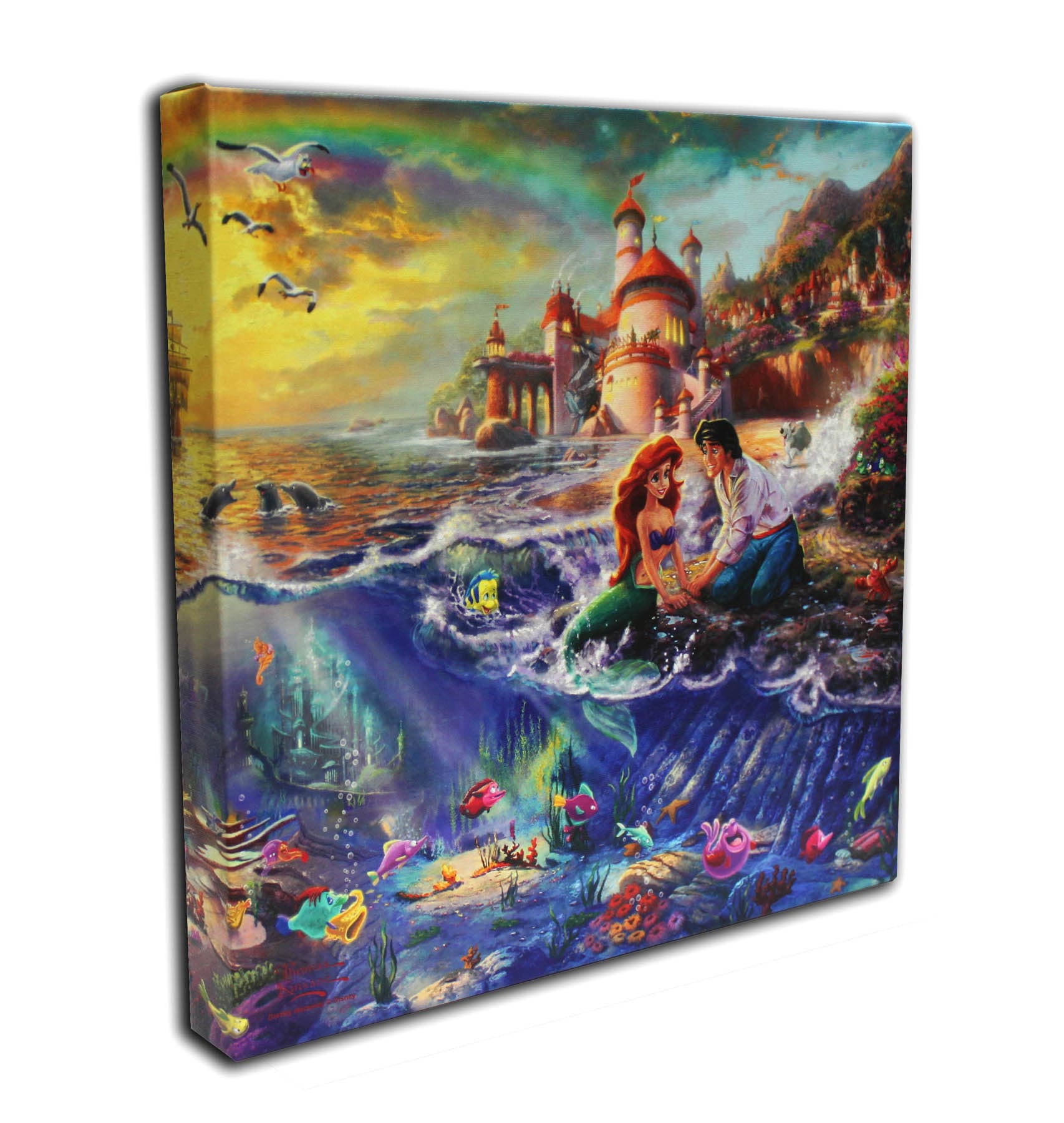 ディズニー「リトル マーメイド」作品証明書 展示用フック付キャンバス