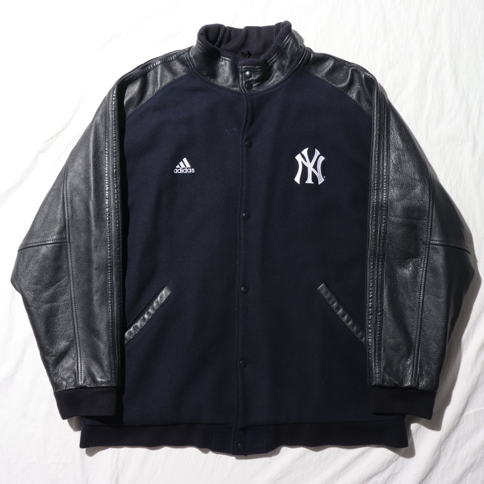 美品 XL adidas Yankees 80s 90s カナダ製 レザージャケット