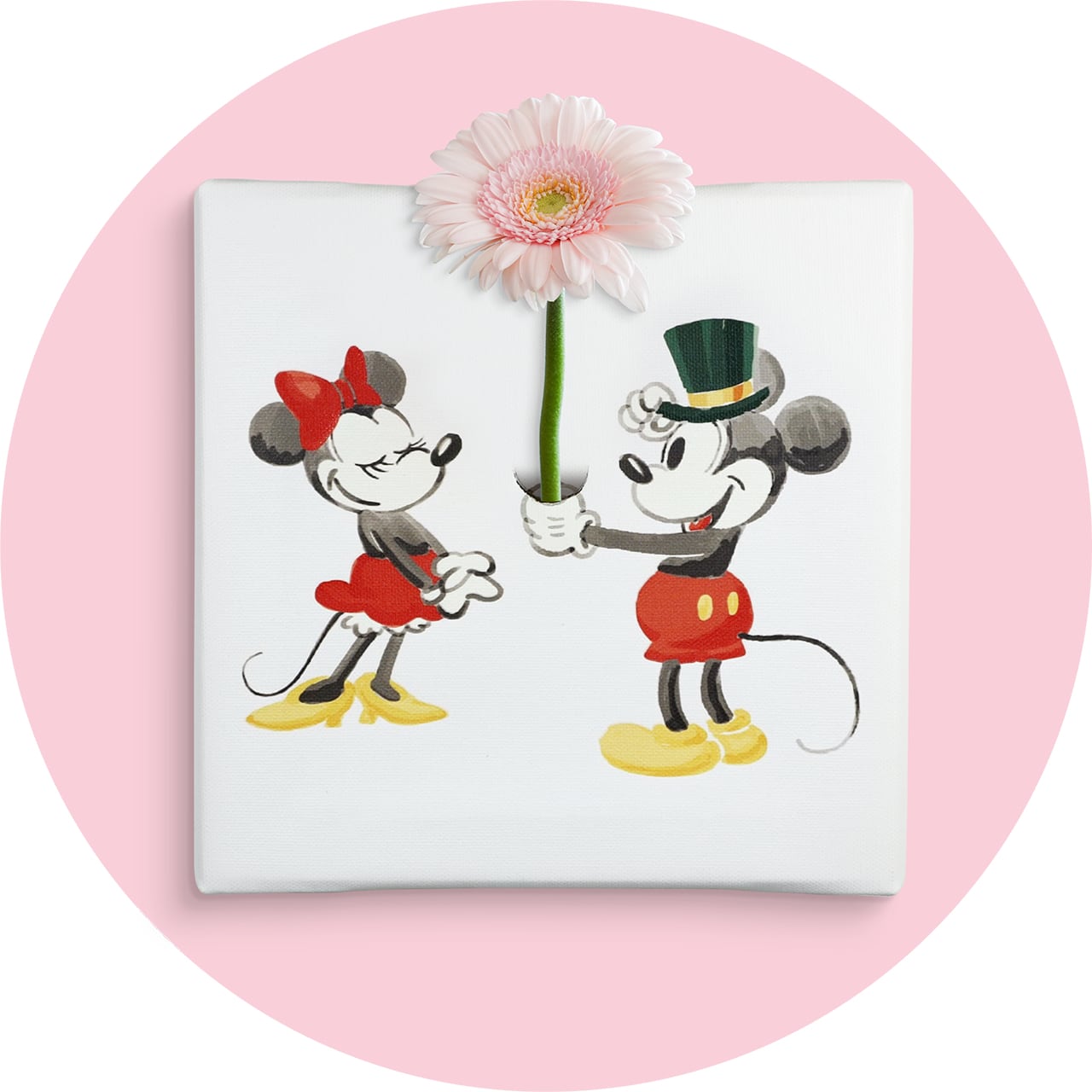 ディズニー アートパネル ミッキー ミニー カラー 一輪挿し IKE-DSNY