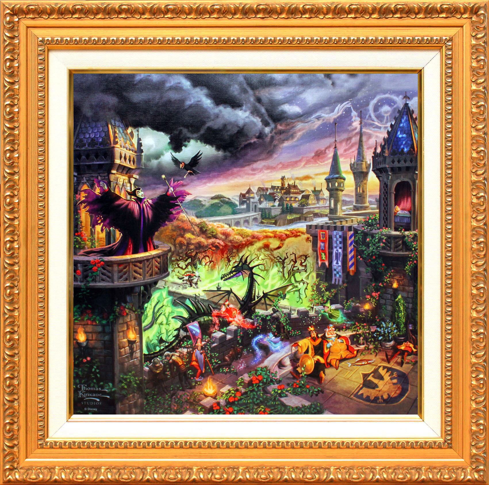 ディズニー絵画 マレフィセント 展示用フック付 キャンバスジークレ
