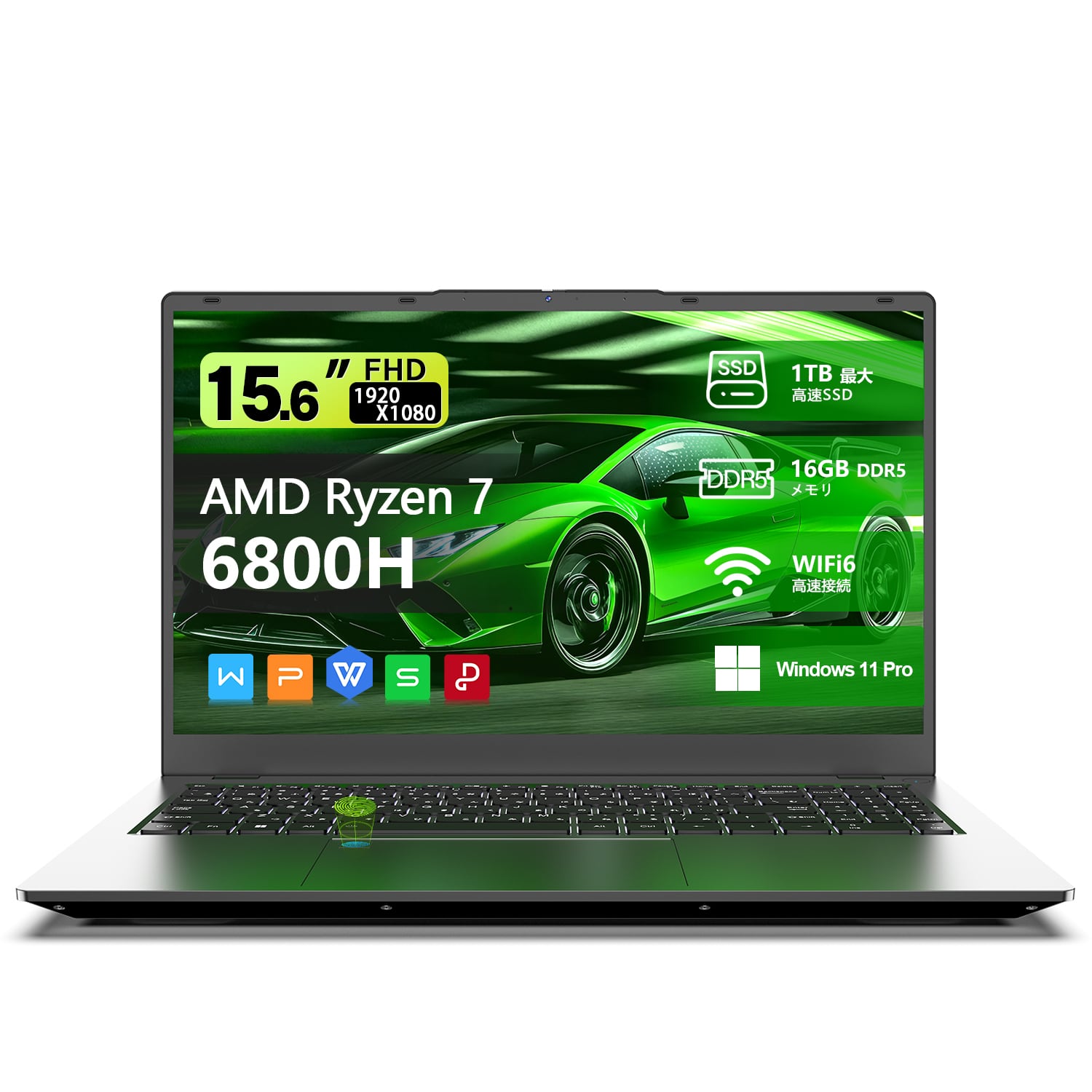 ノートパソコンFHD15.6インチ VETESA AMD Ryzen7 6800HX WPS Office付