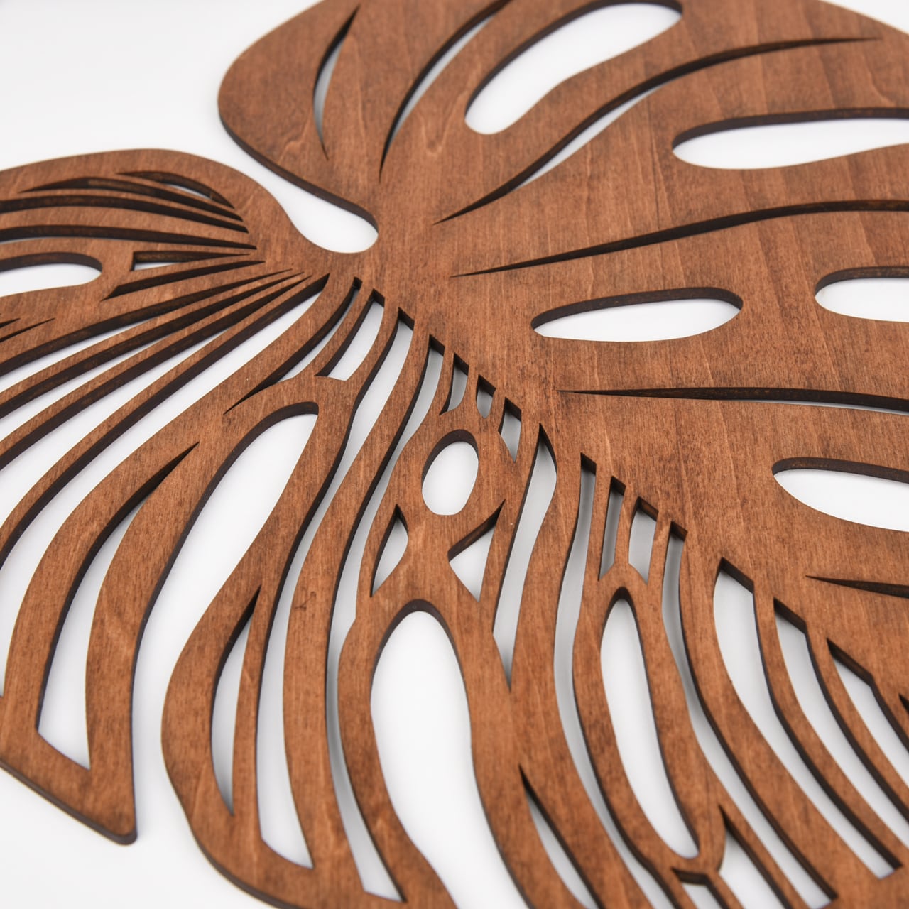 差額分ページ＊茶木目・ウェーブイラスト＋モンステラフレーム＊UV