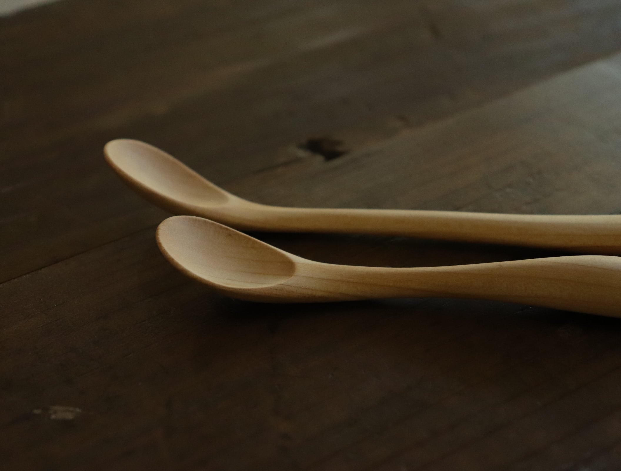 島根県産ヤマサクラの木 カトラリーセット〈子ども用スプーン2種