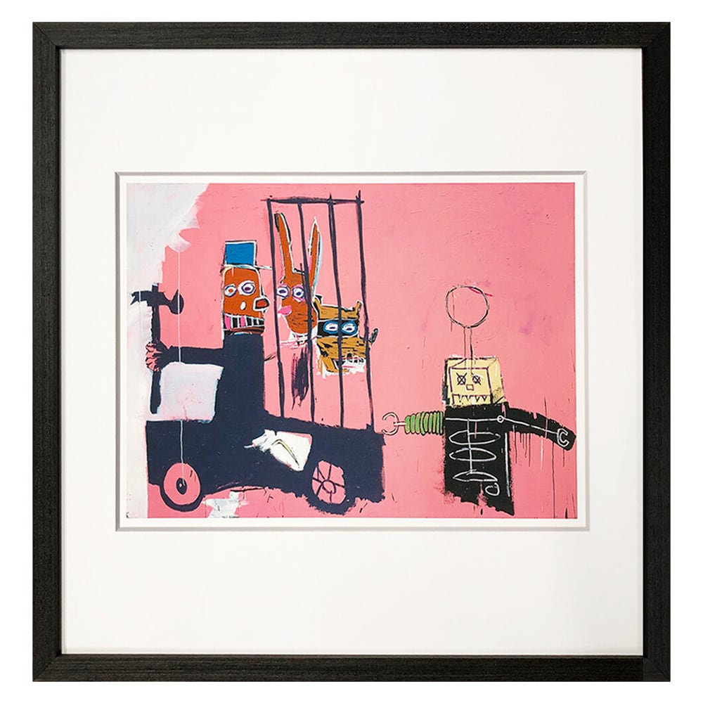 額縁付き] ジャン＝ミシェル・バスキア「Molasses, 1983」アート