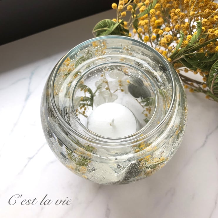 ミモザのジェルキャンドルホルダー | C'est la vie〜セラヴィ〜 flower