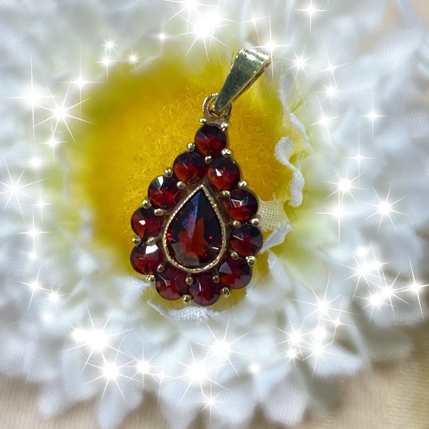 ボヘミアンガーネット 14金 ペンダントトップ | アンティーク