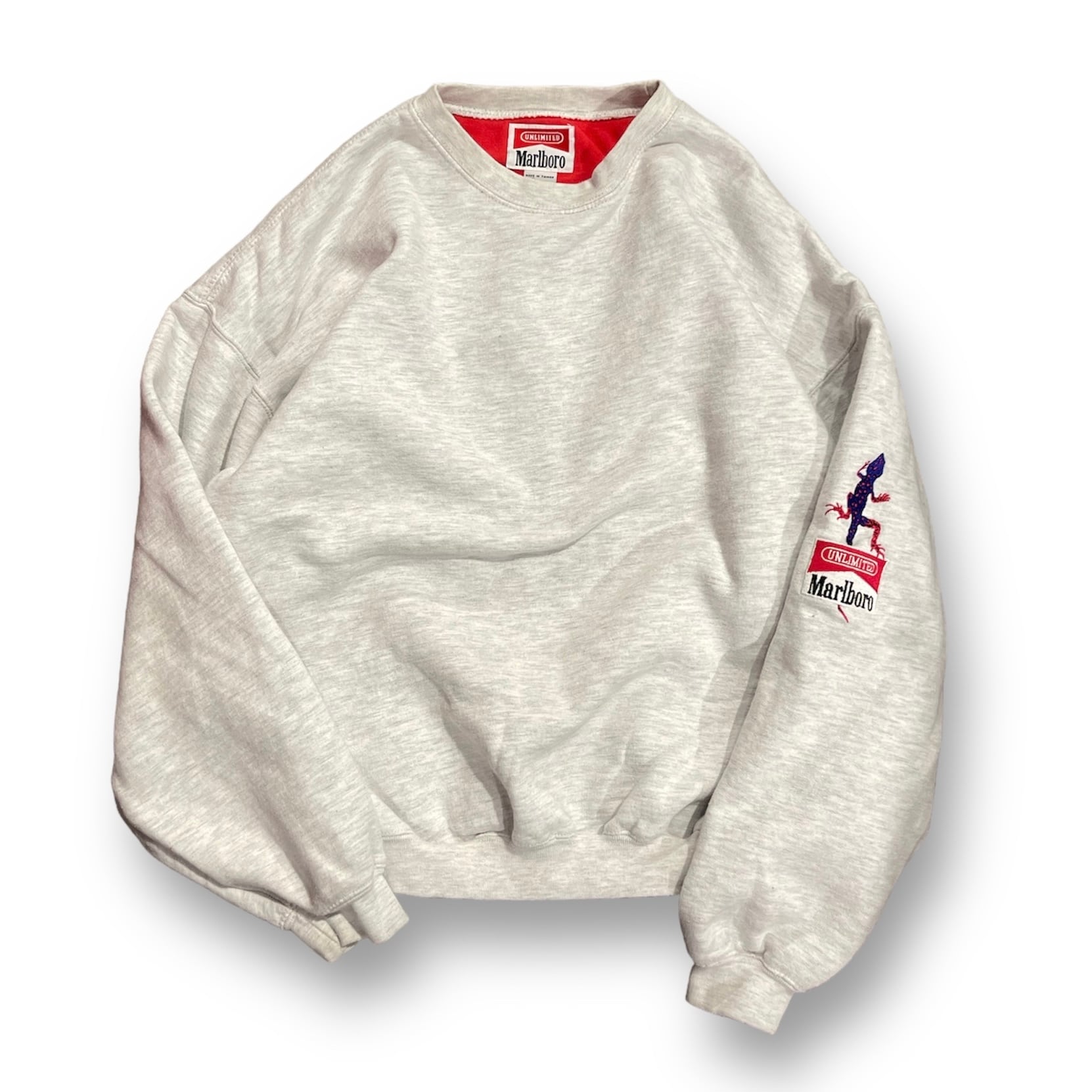 S』Marlboro マルボロ プリントスウェット シガレット タバコ 刺繍