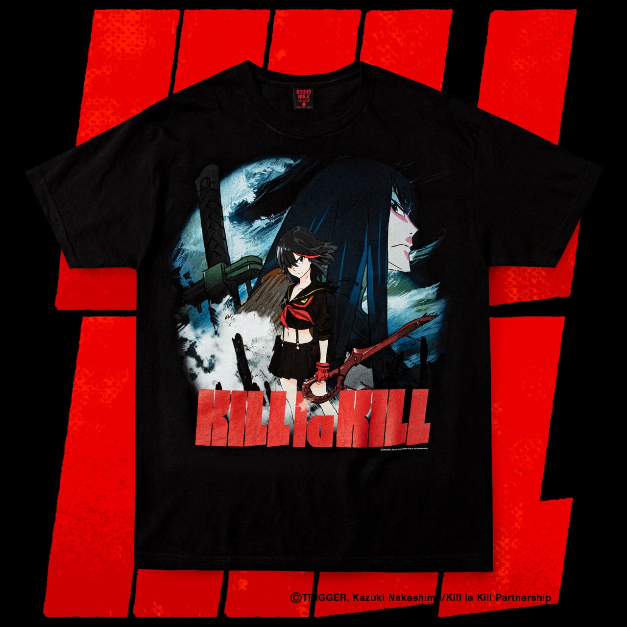 KILL la KILL × GEEKS RULE 15 SILKSCREEN PRINTING T SHIRT vol.01