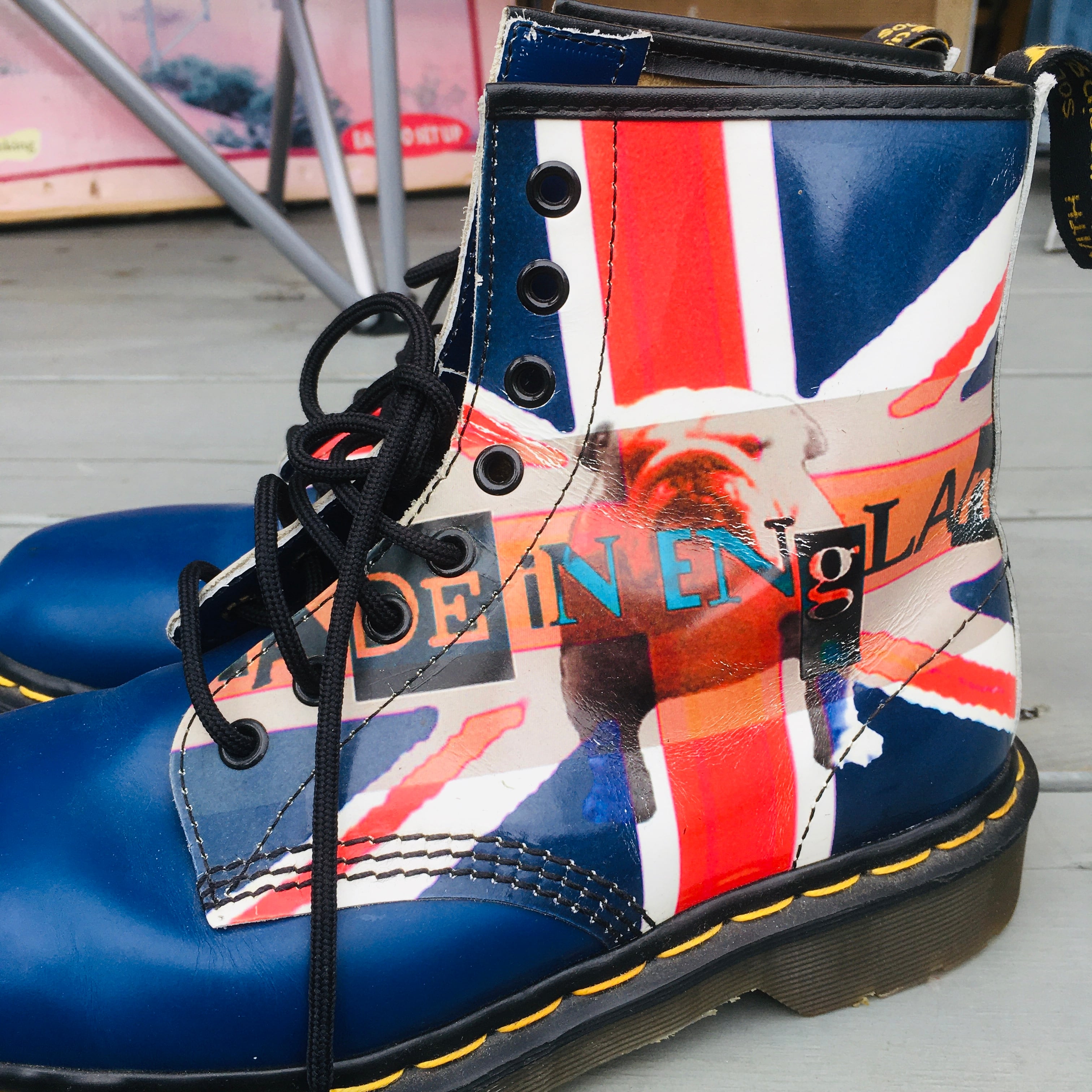 ドクターマーチン 8ホール ブーツ ユニオンジャック柄 | rrh0404