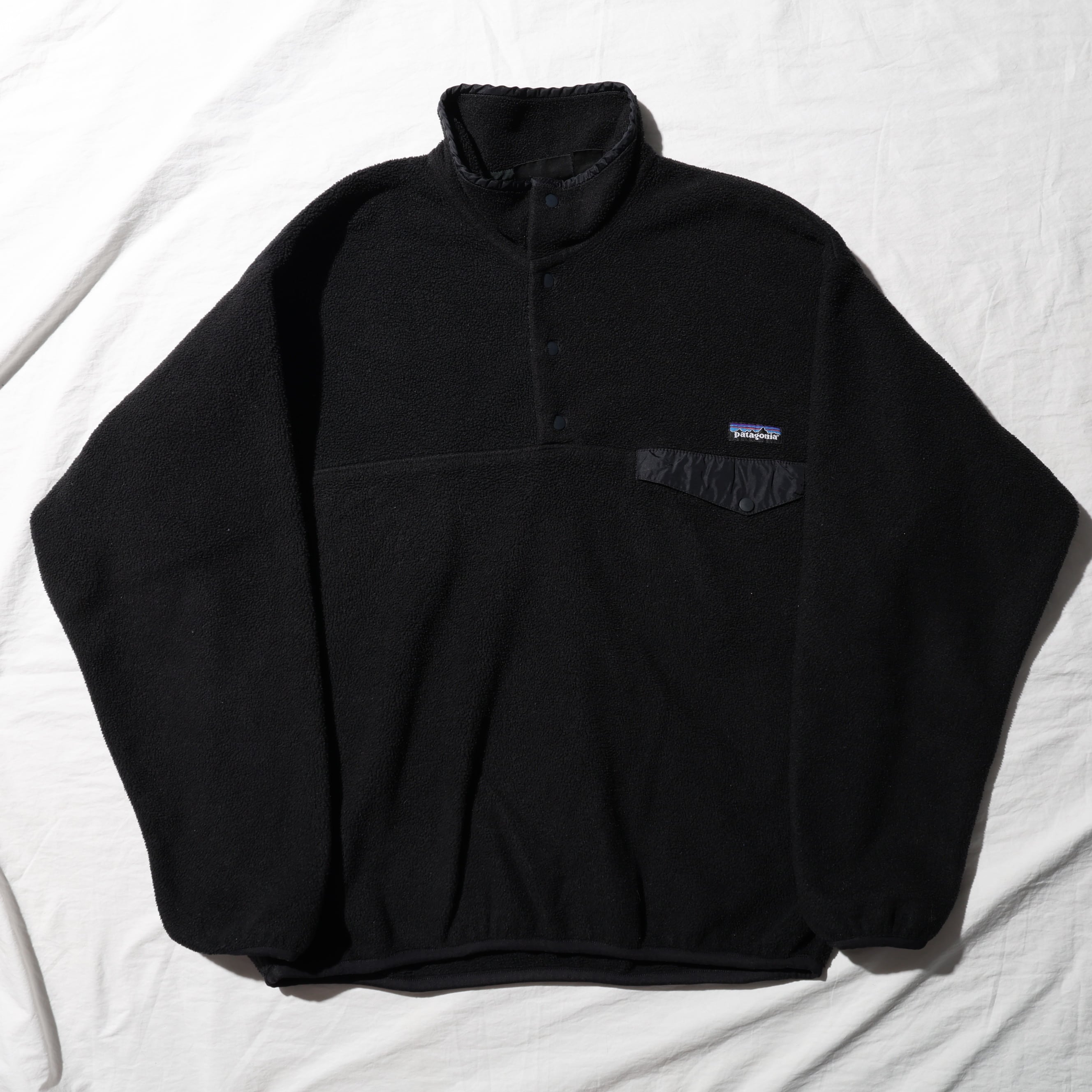 美品 L オールブラック 97年 黒 Synchilla Snap-T Patagonia シンチラ