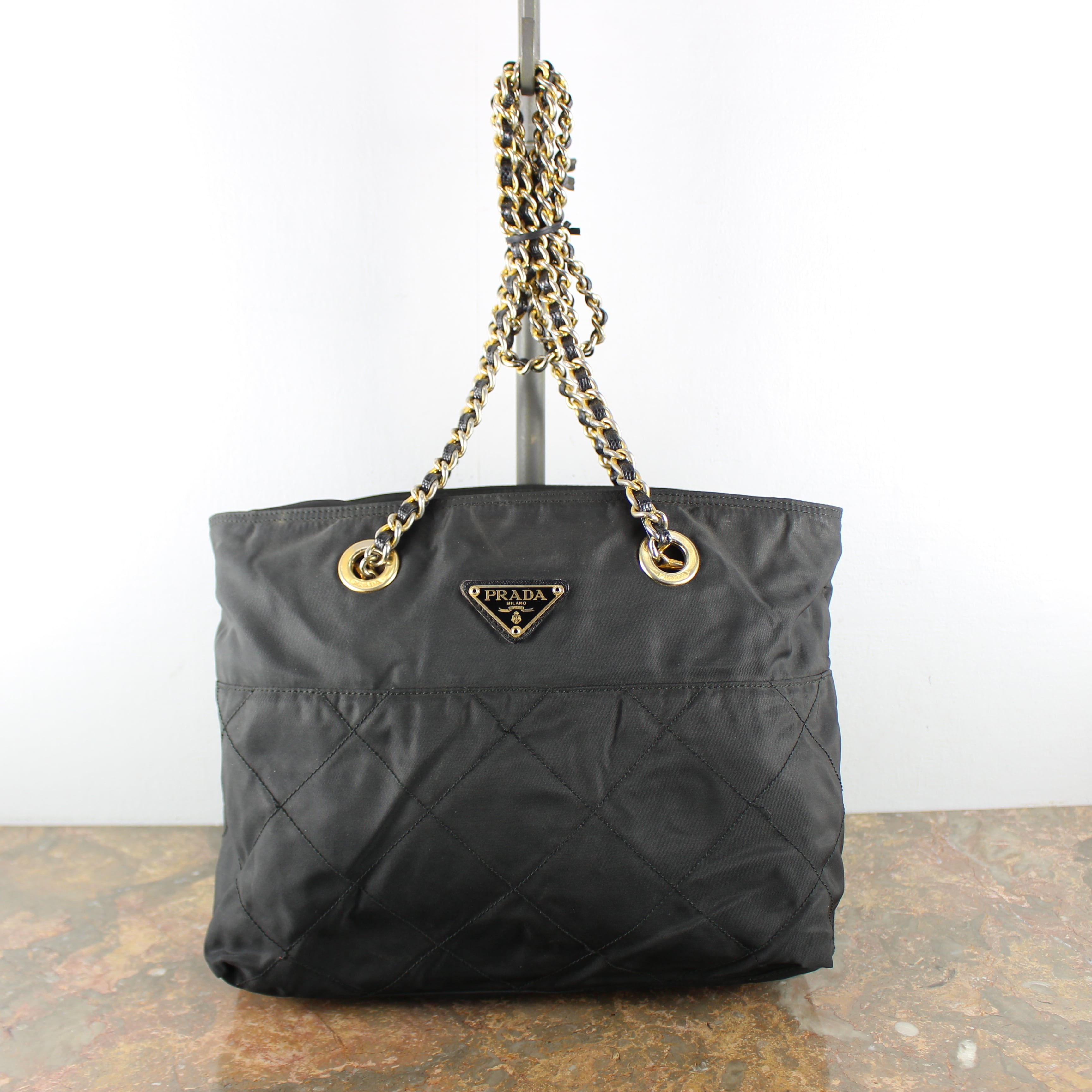 PRADA QUILTING NYLON CHAIN SHOULDER BAG MADE IN ITALY/プラダ
