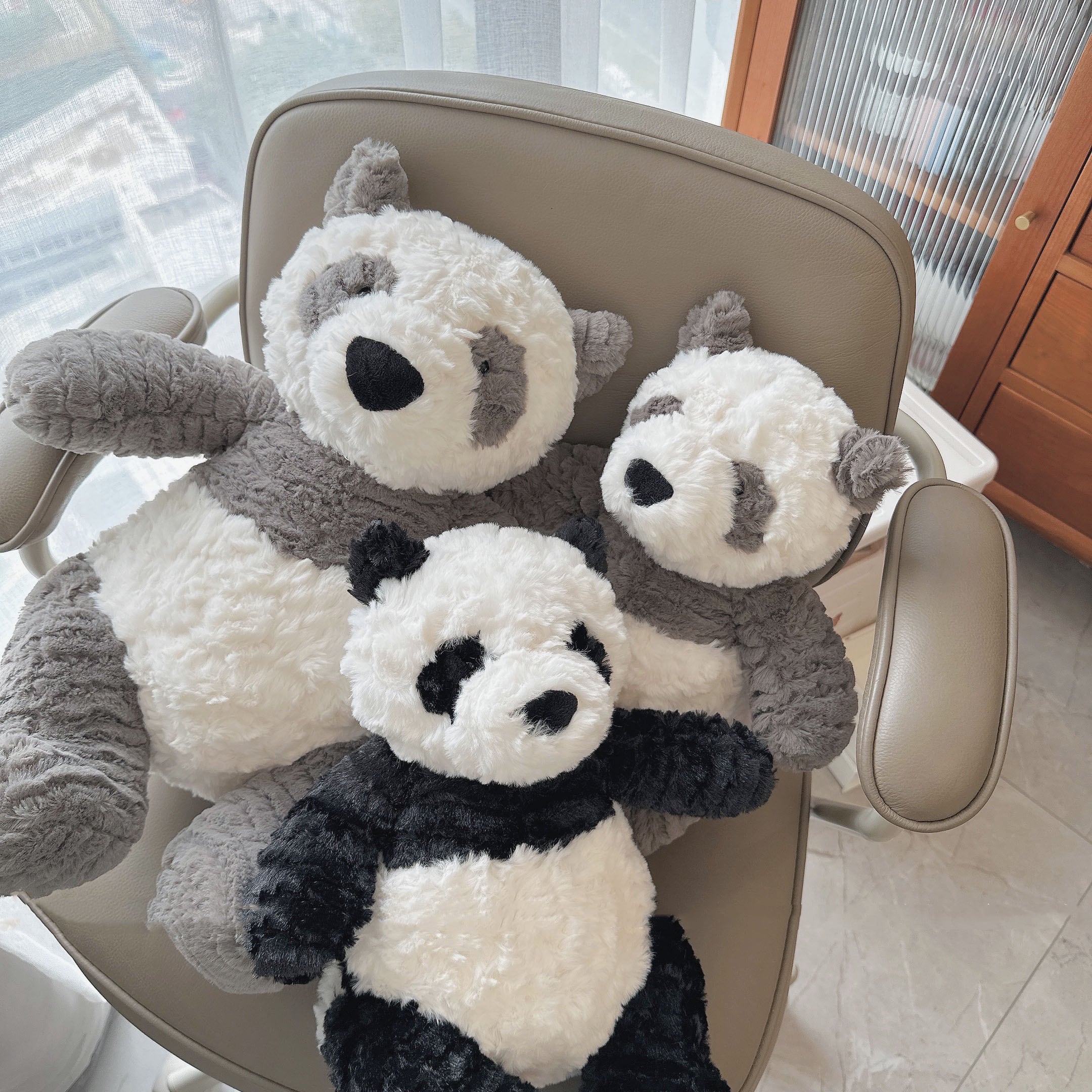 ふわふわパンダぬいぐるみ 赤ちゃんファーストトイ 出産お祝い 子供