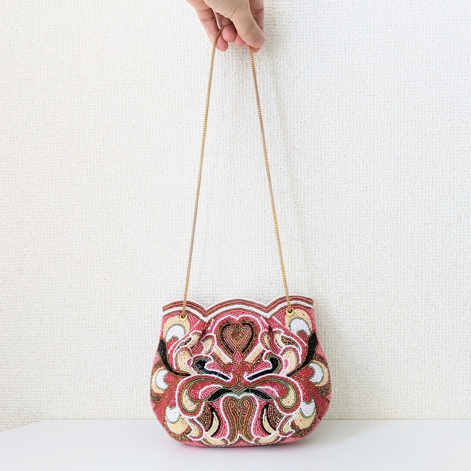 Vintage】「はしもと」作 ビーズ刺繍バッグ Vintage Beaded Bag