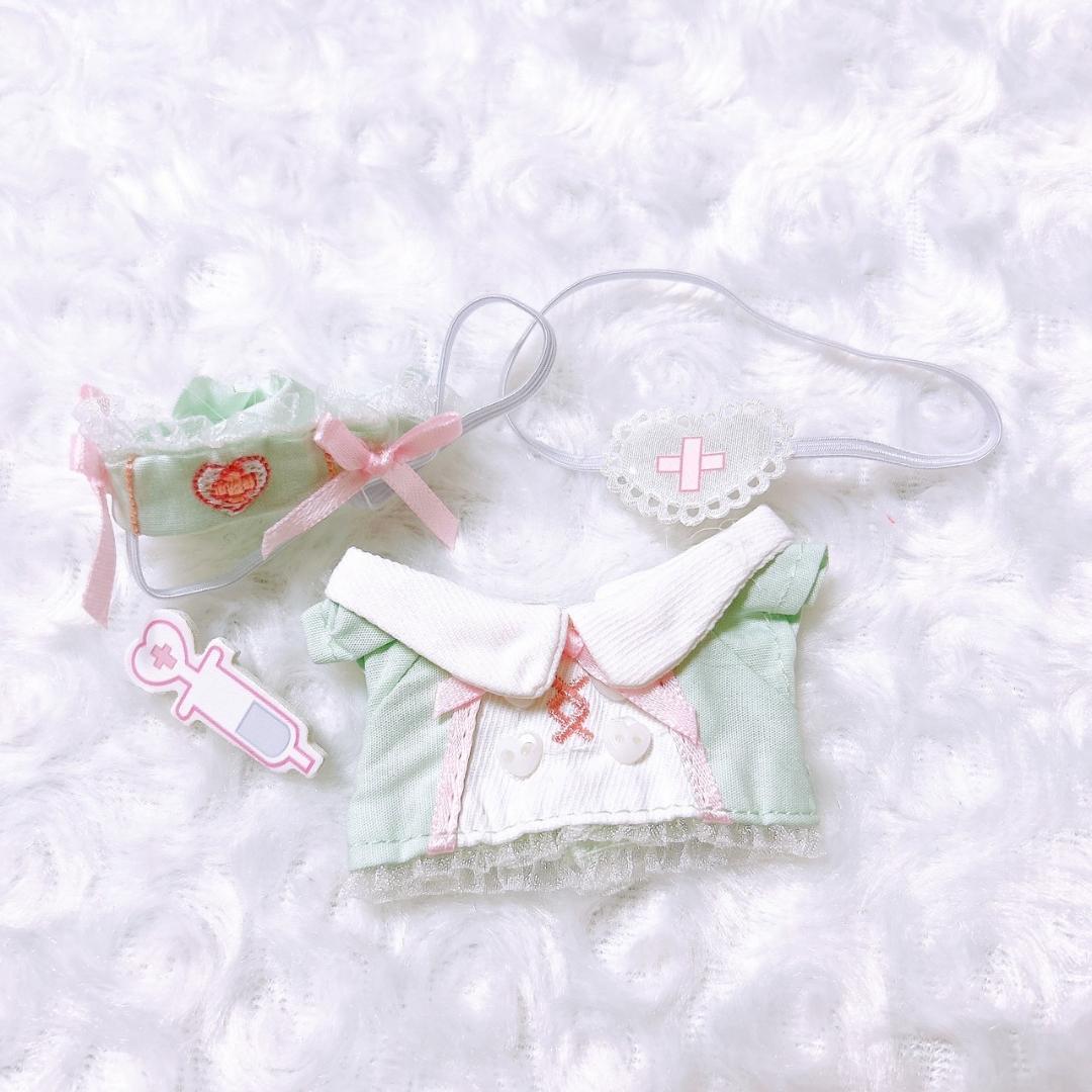 10cmぬい服】緑色ナースのお洋服♡ | ぬい服コココ @ぬいぐるみ服