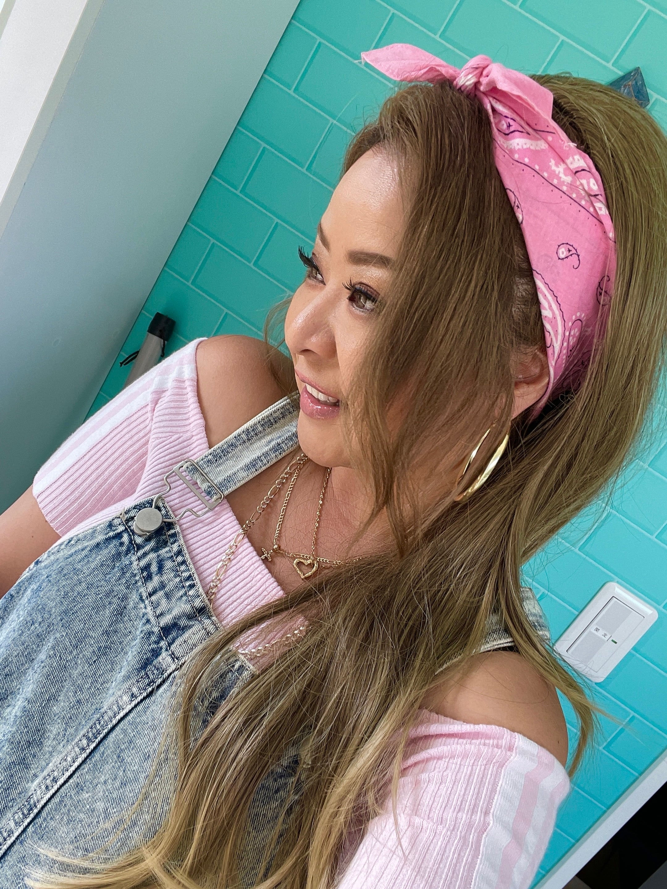 アッシュオリーブ☆ロングゆるストレートハーフウィッグ | PEKOPON☆WIG