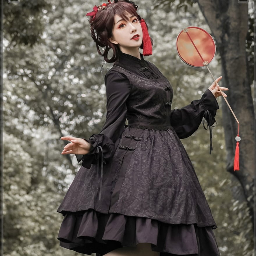 ゴスロリ通販 With U ゴシック ロリィタ ジャンパースカート チャイナ