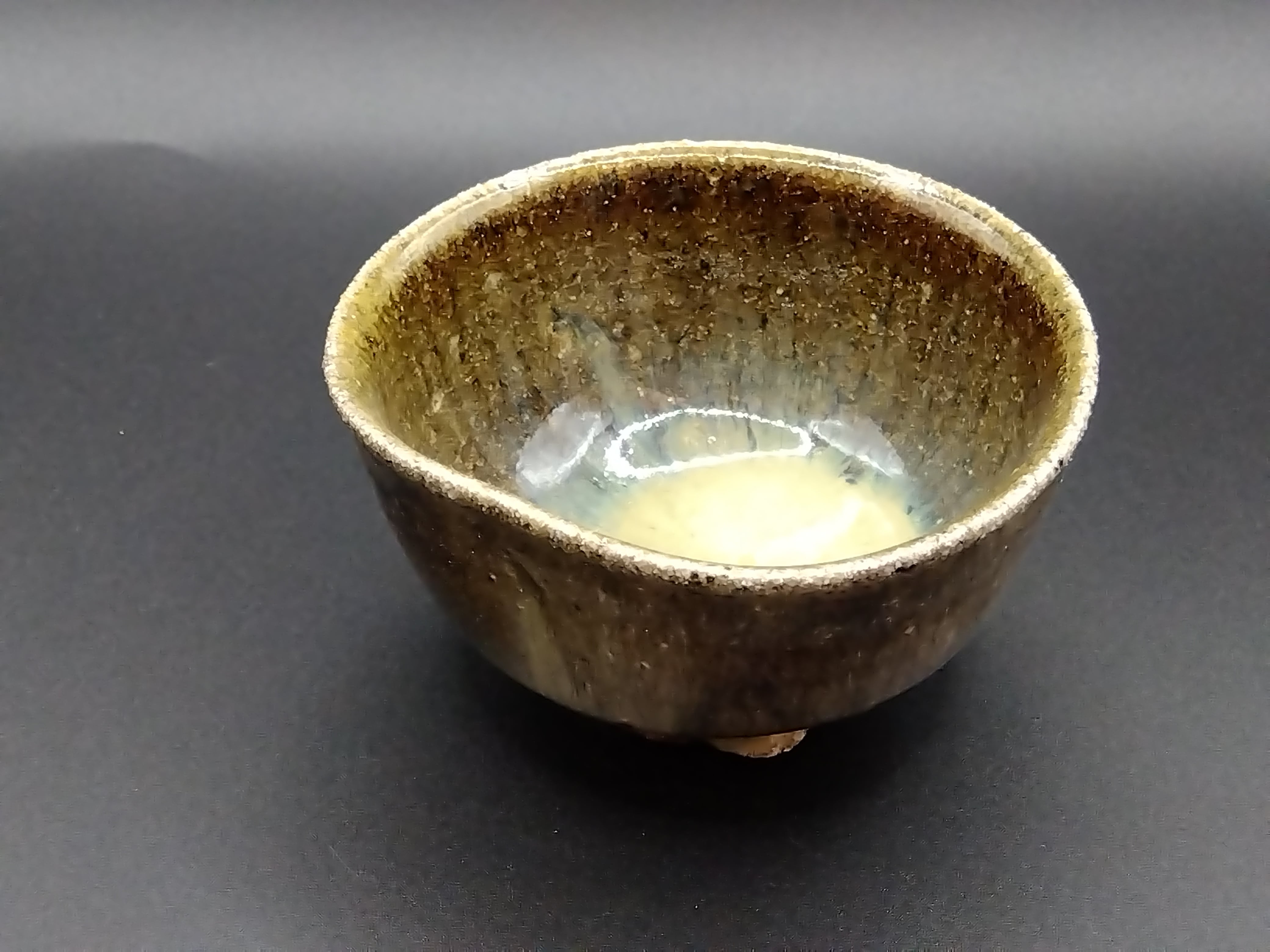 灰釉の釉調抜群 高鶴淳（父 高鶴元）薪窯 孟宗竹灰釉皿 平向付 5客 共