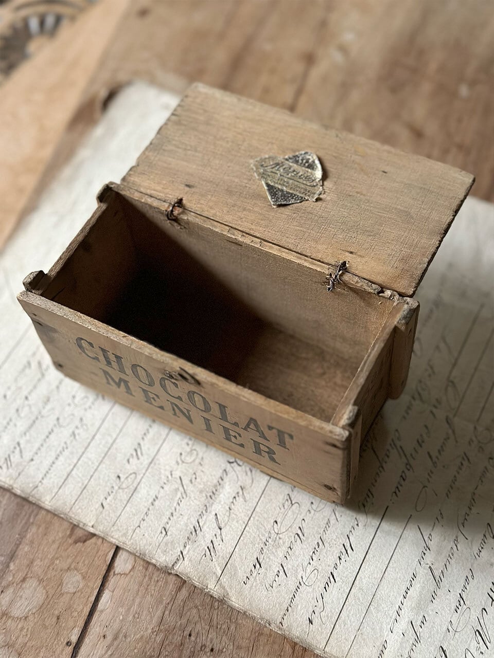 ショコラムニエの木箱 木製ボックス | Brocante de La Cocotte