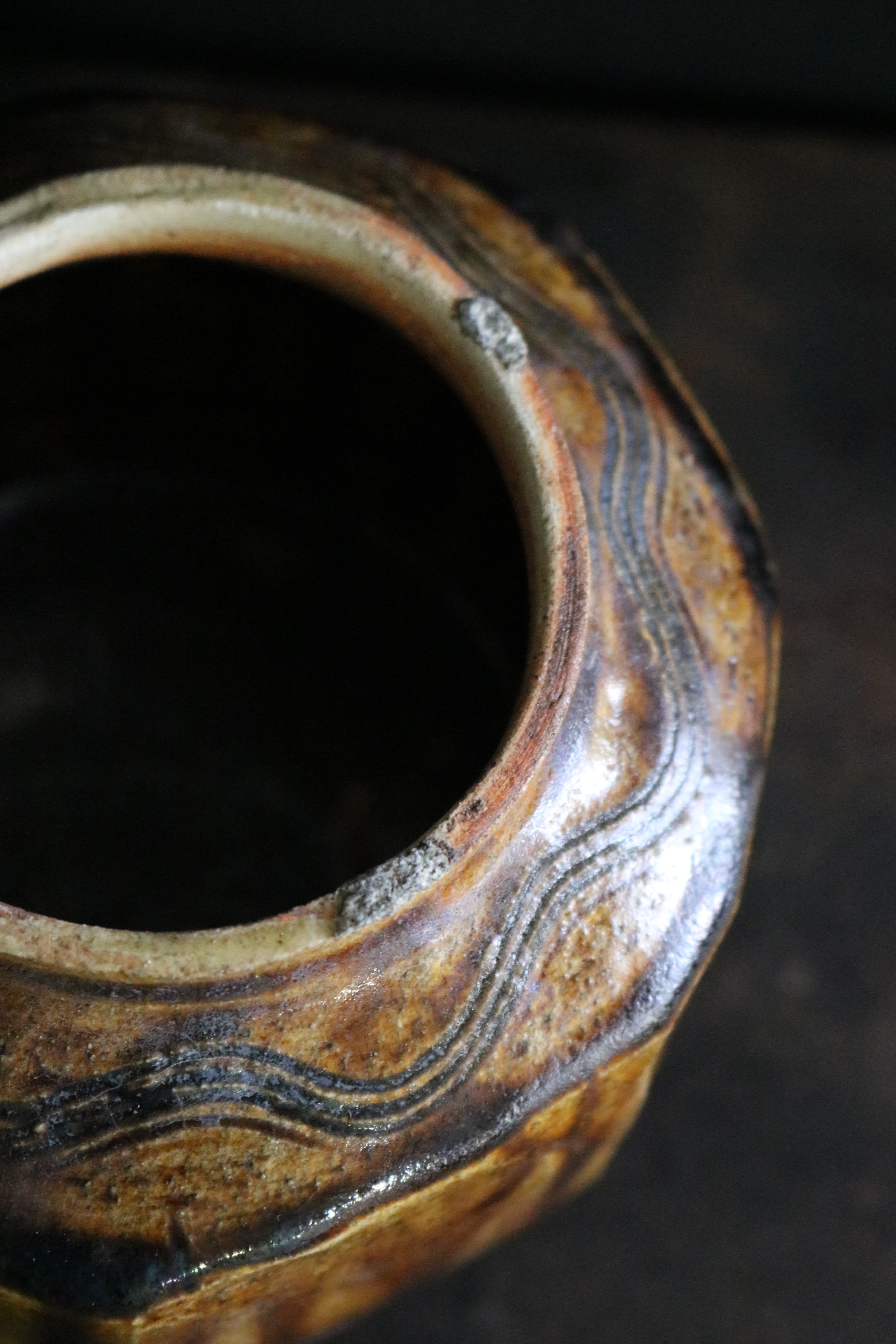 李朝 飴釉面取壺 | zakka ひぐらし