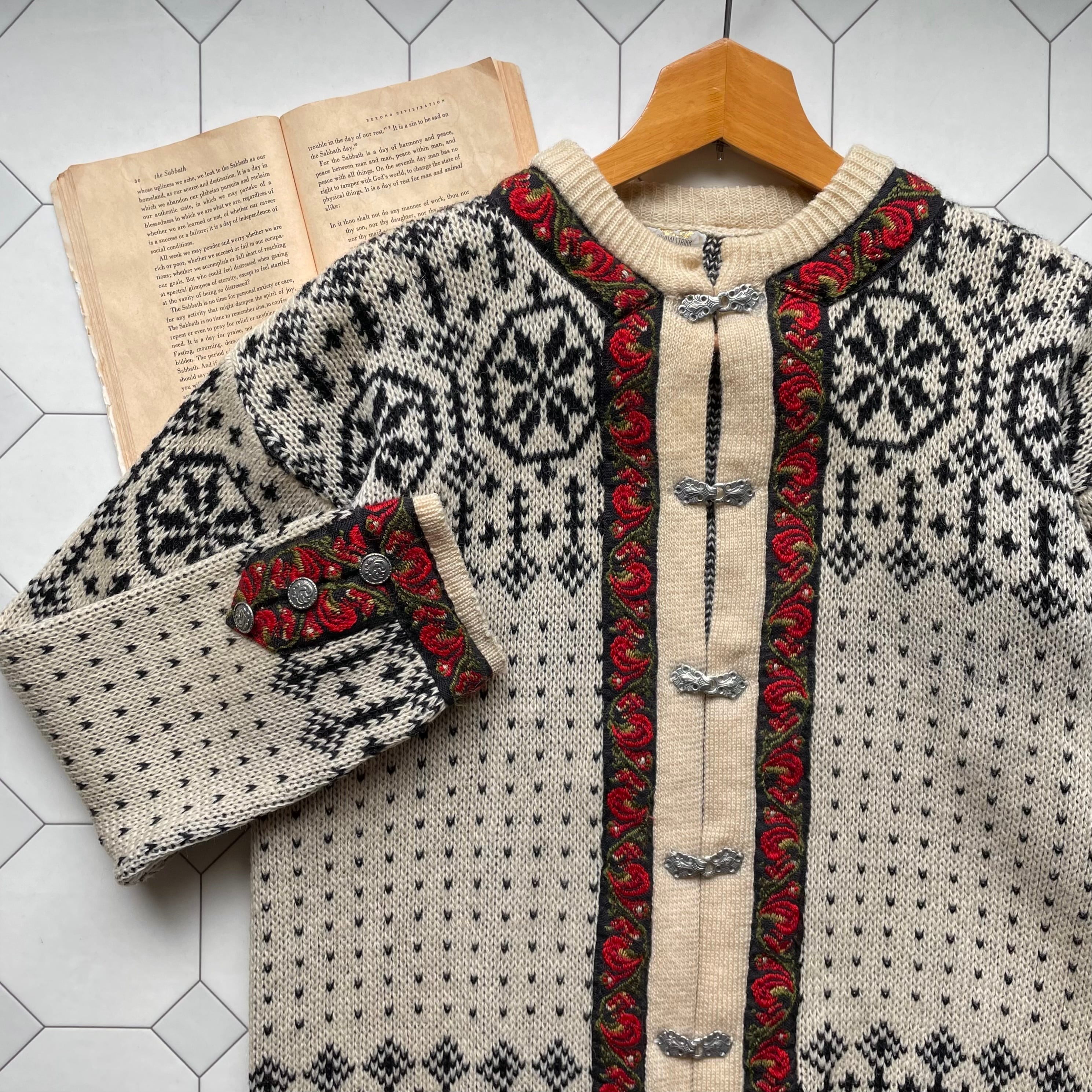 nordic tyrol cardigan 〈レトロ古着 ノルディック柄 チロル