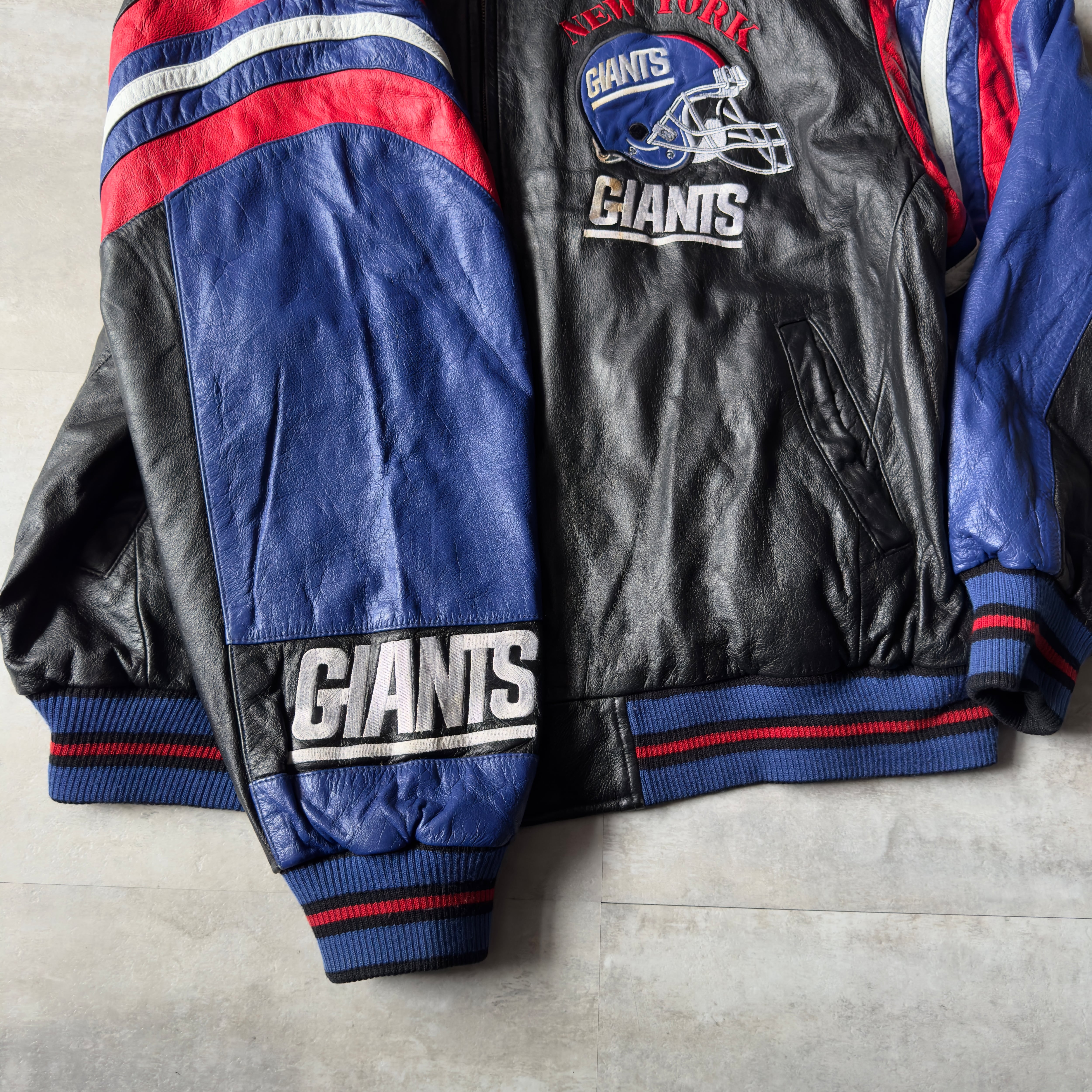 G-Ⅲ new york GIANTS NFL レザージャケット スタジャン XXL 内ポケ