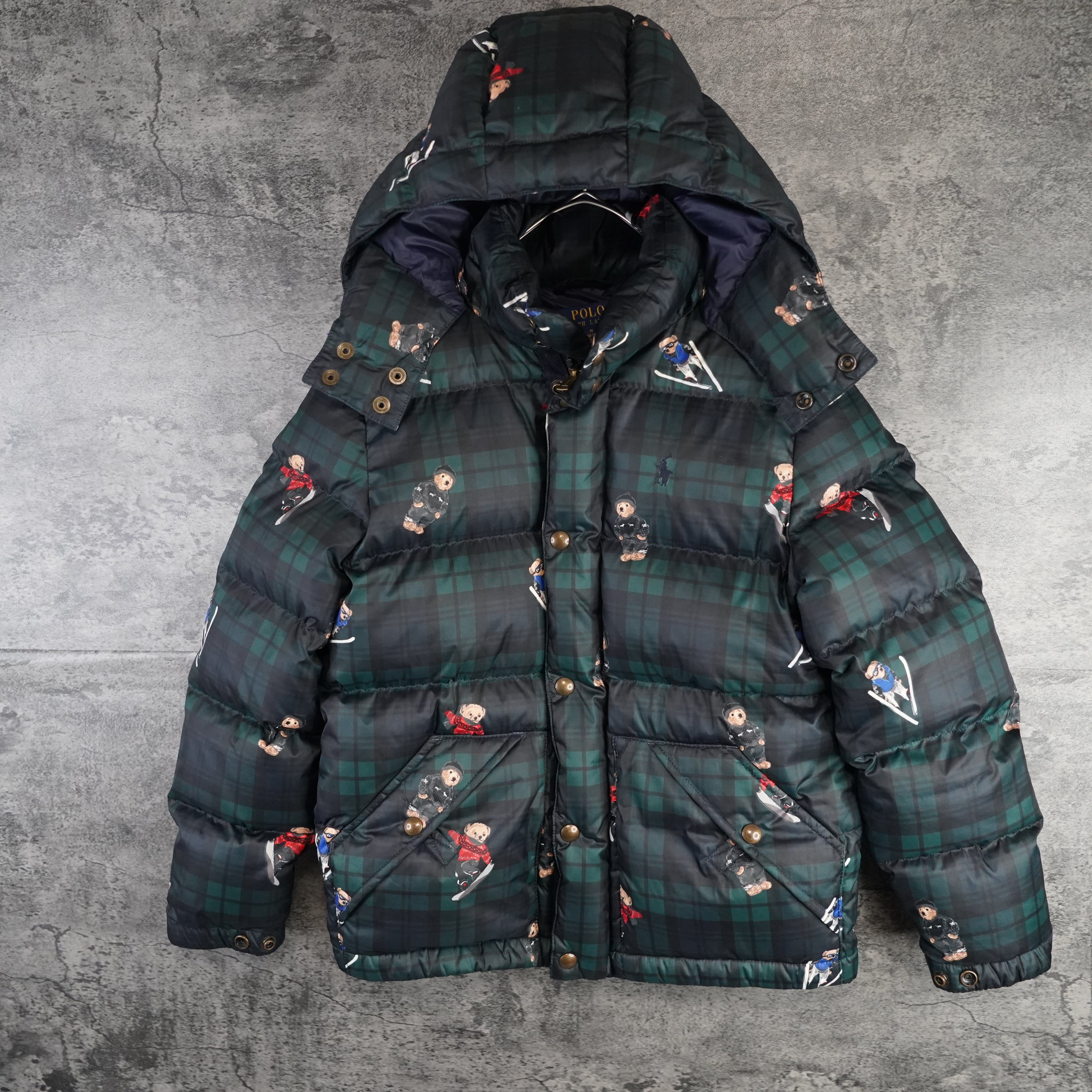 Polo Ralph Lauren ポロラルフローレン ポロベア 総柄 キッズダウン