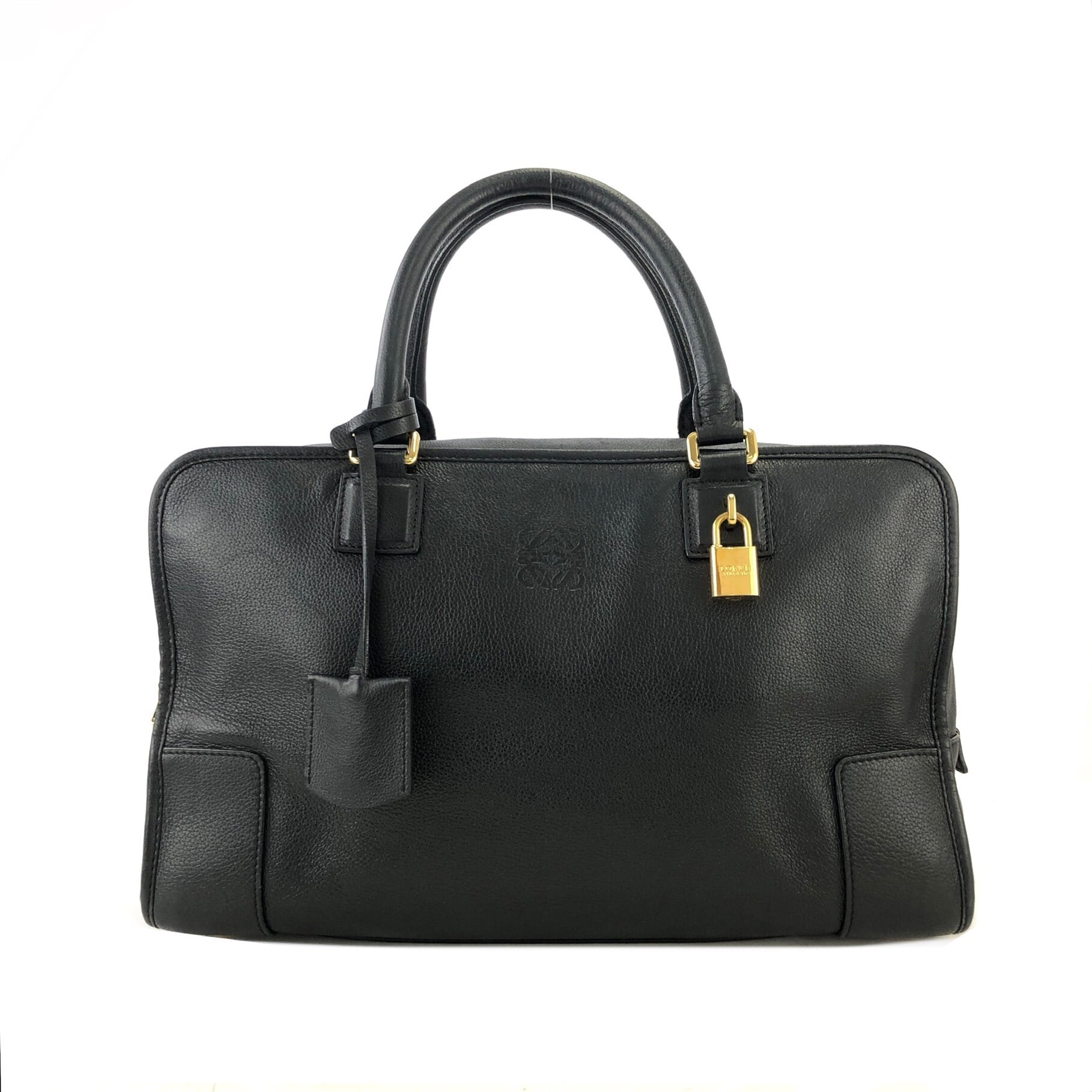LOEWE ロエベ アマソナ36 レザー ハンドバッグ ブラック vintage