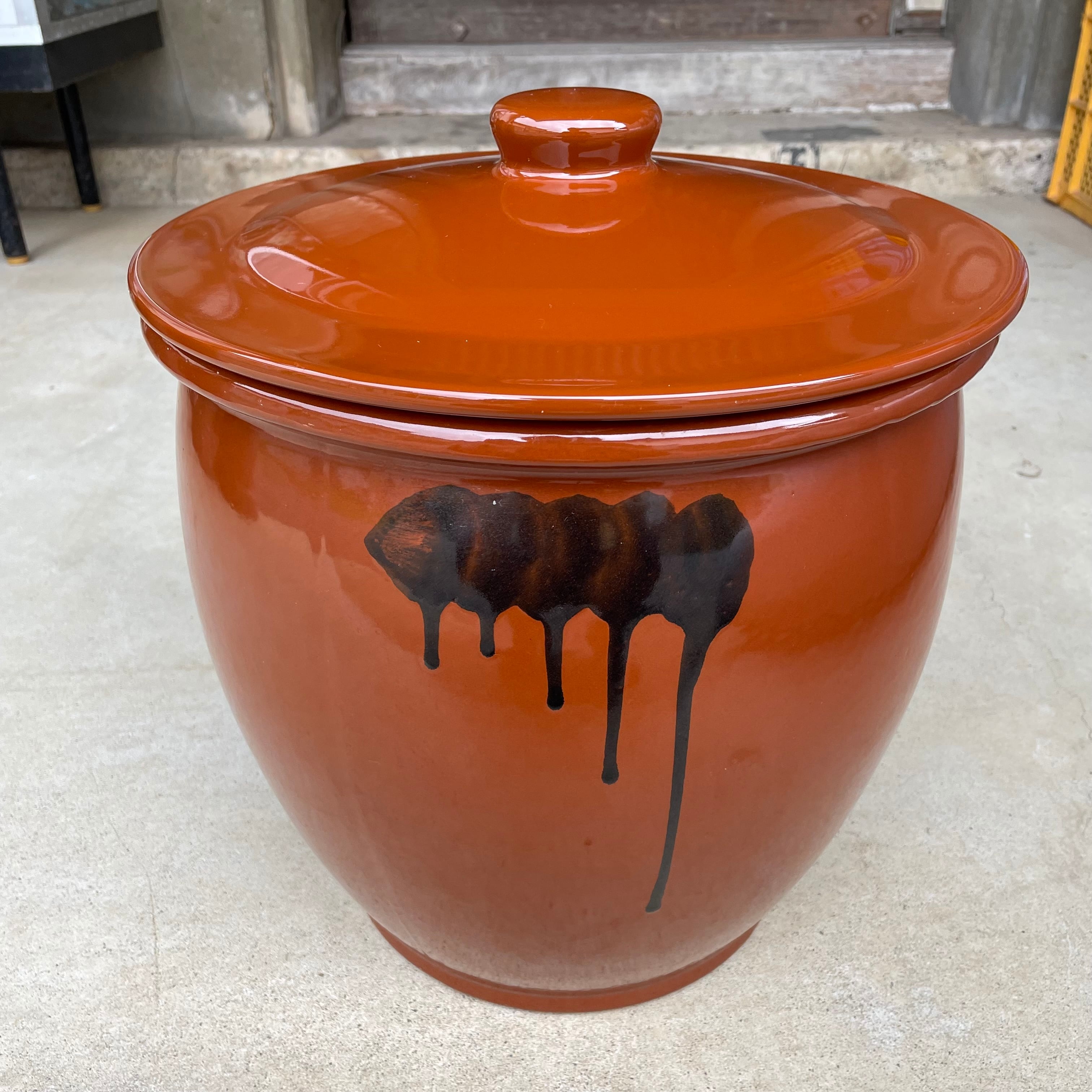 久松】常滑焼久松窯蓋付カメ【丸壺10号】送料無料 | 陶器のむらやま