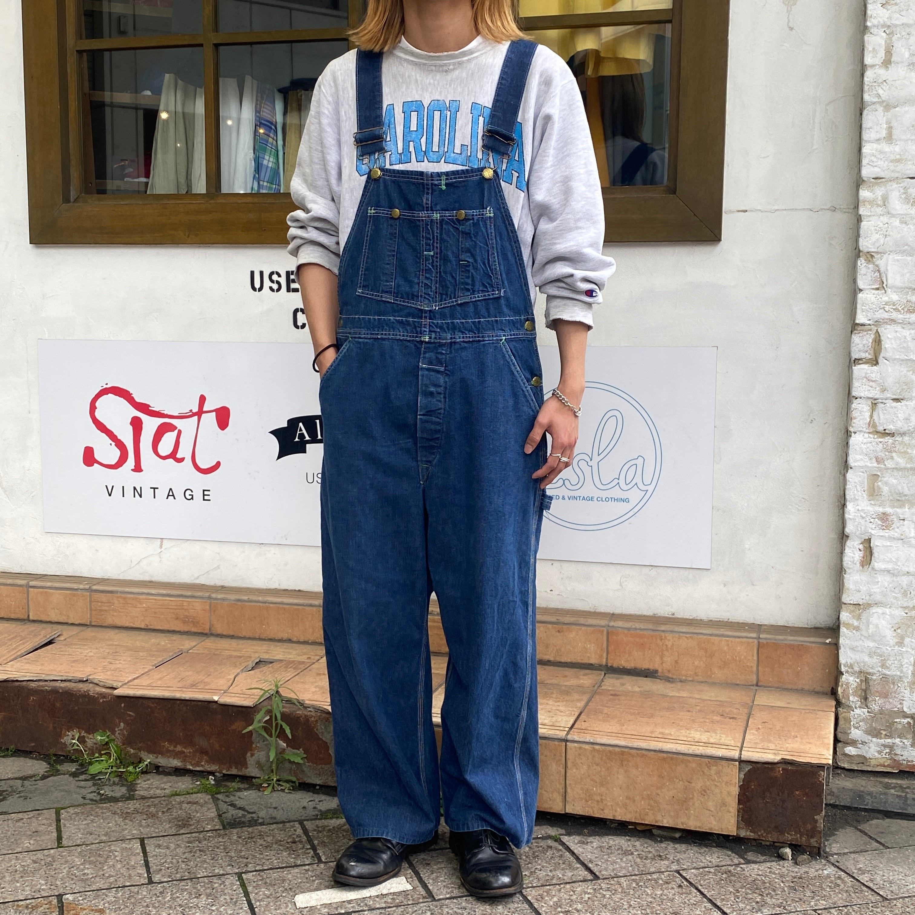 ビンテージ 60s 70s オシュコシュ オーバーオール ヒッコリー ダブルニー