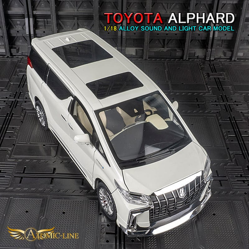 TOYOTA アルファード 1/18 ミニカー 全2色 ライト点灯 エンジン