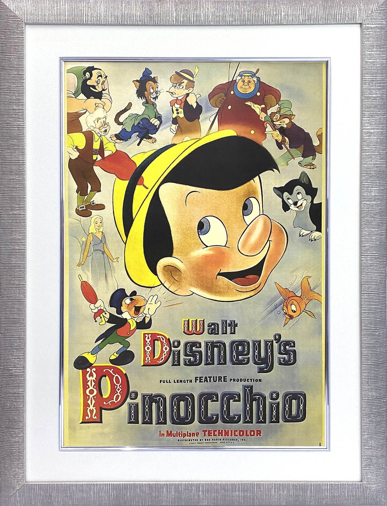 ディズニー テーマパーク「ウォルト ディズニー/ピノキオ」展示用