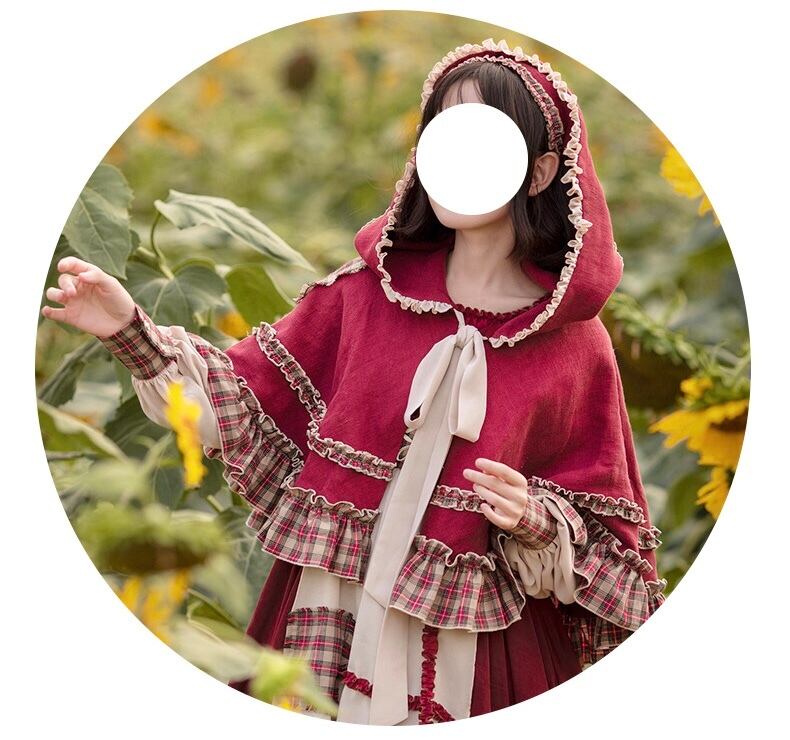 ロリータ 赤ずきんちゃん メルヘン ワンピース ケープ 3点セット