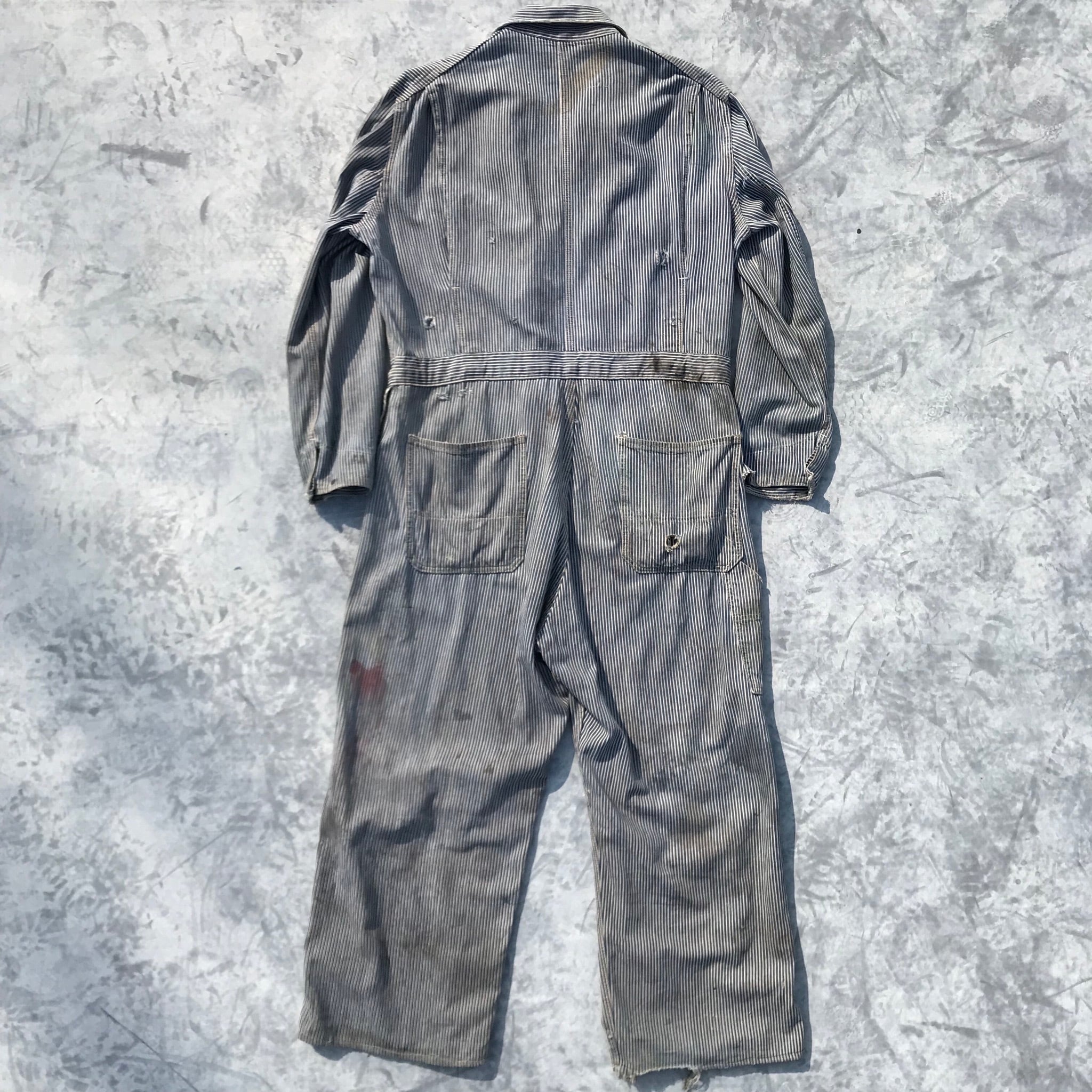 50's HERCULES ヘラクレス つなぎ ヒッコリー オールインワン ワーク