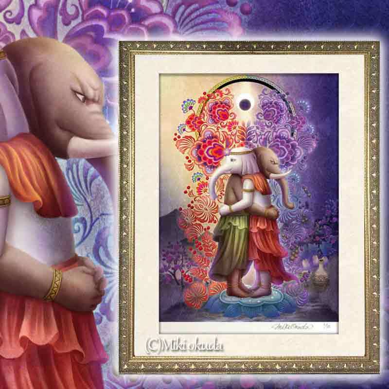 大聖歓喜天】S～Mサイズ│開運仏画・ジクレー版画│日本の密教カード