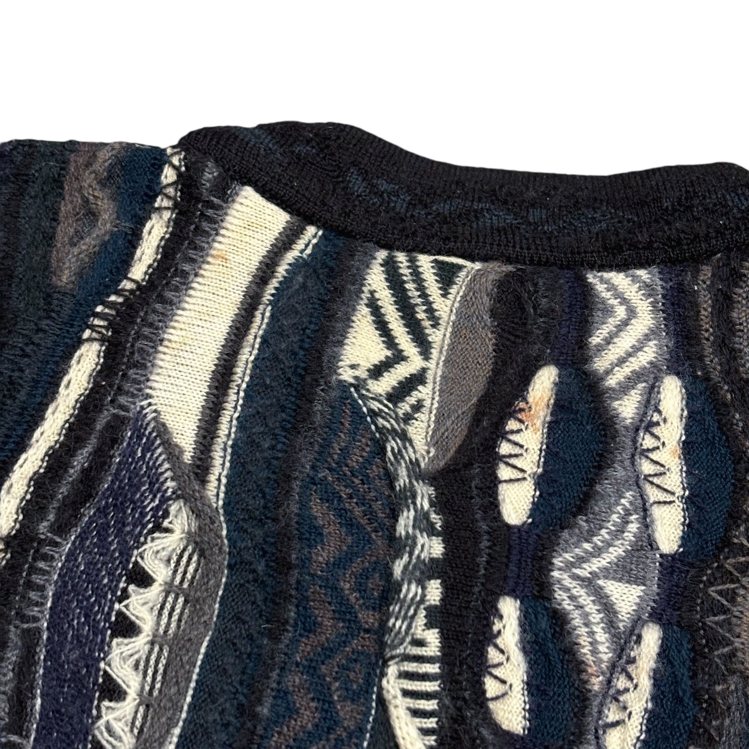 90's COOGI 3D Knit Sweater S / クージー 3Dニット ウールセーター