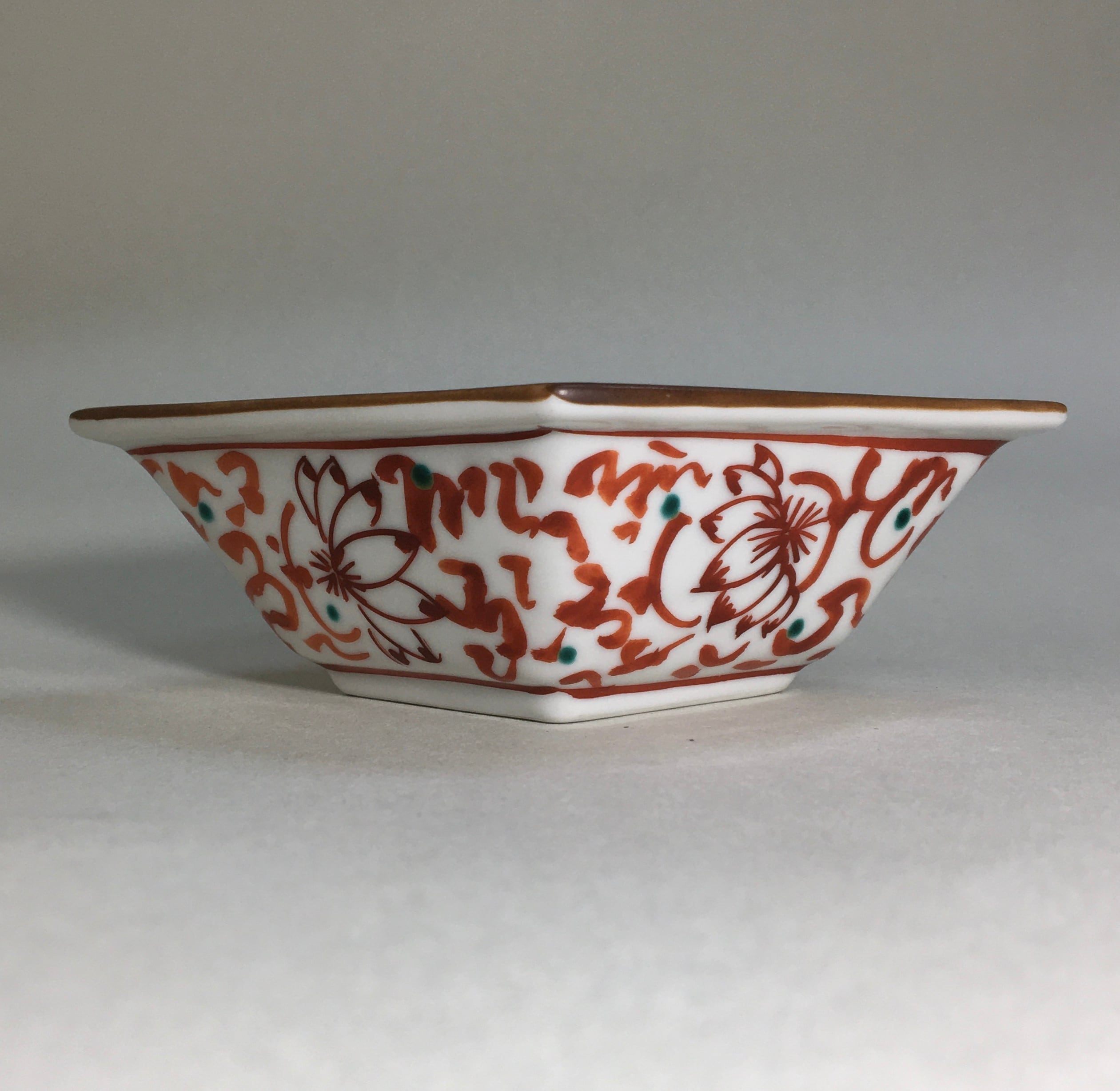 骨董 九谷焼 明治 印刻小鉢 焼物 白磁 3枚セット 骨董 九谷焼 明治