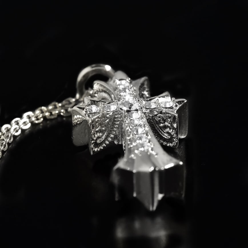 スワロフスキー使用】316L Hawaiian Triple Cross 【SILVER