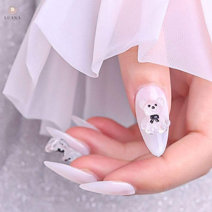 ネイルパーツ くま クリア アニマル ベア ジェルネイル セルフネイル