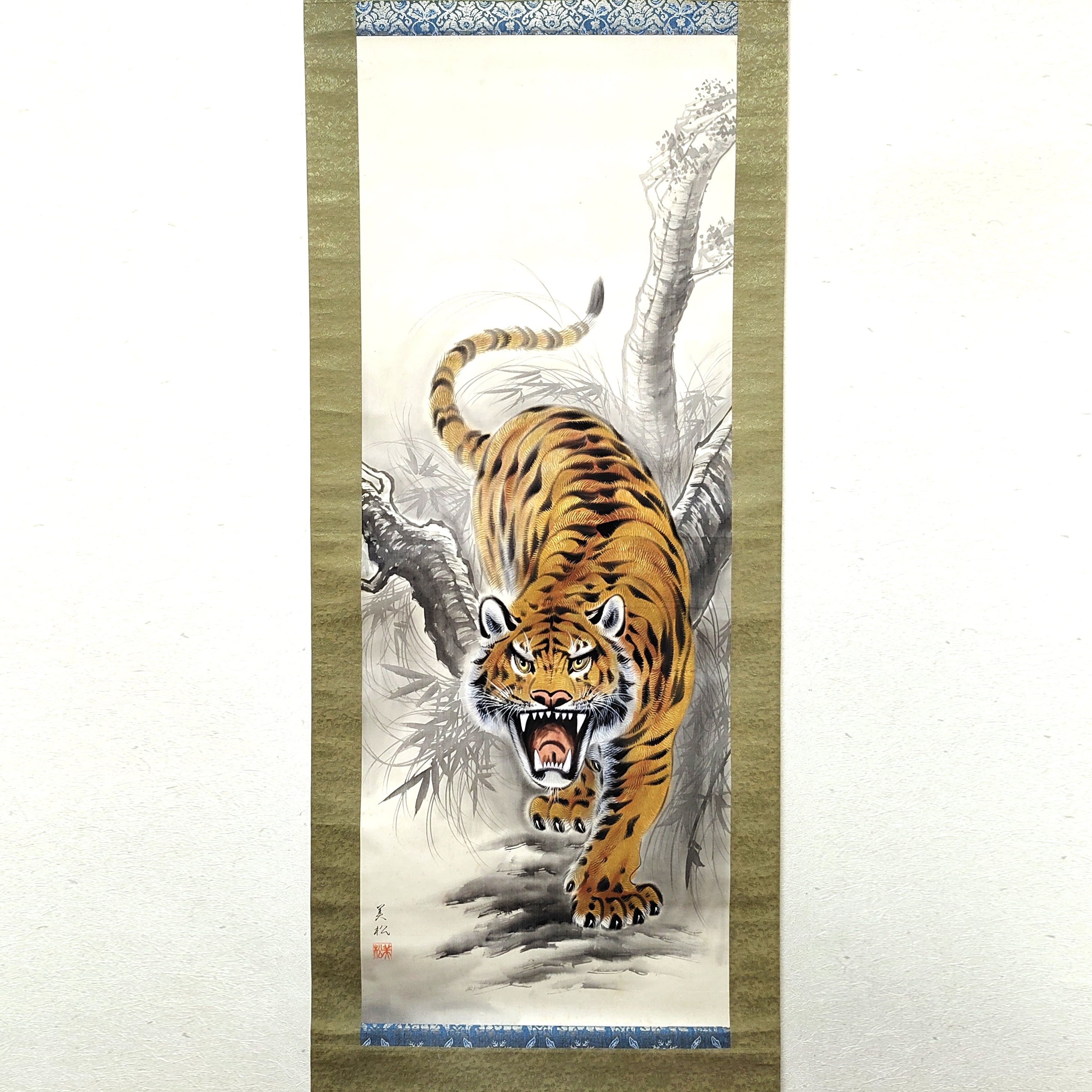 美松・猛虎図・掛軸・No.230503-14・梱包サイズ80 | リサイクル