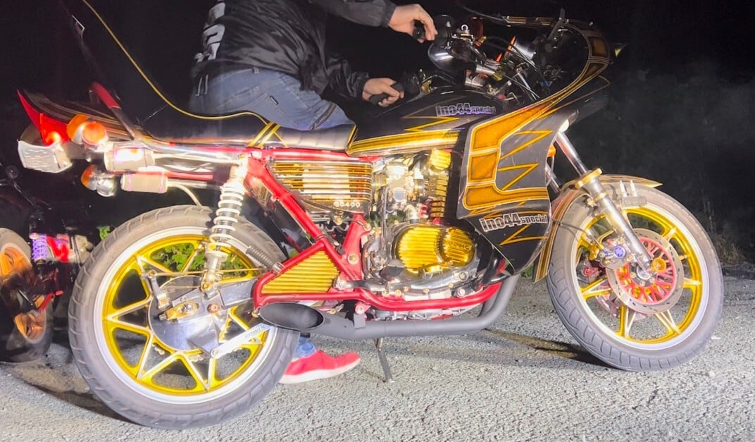 GS400/GSX400E/ザリ/ゴキ 猪管3 メガサイクロン 外伝 無地 ハス切り 2