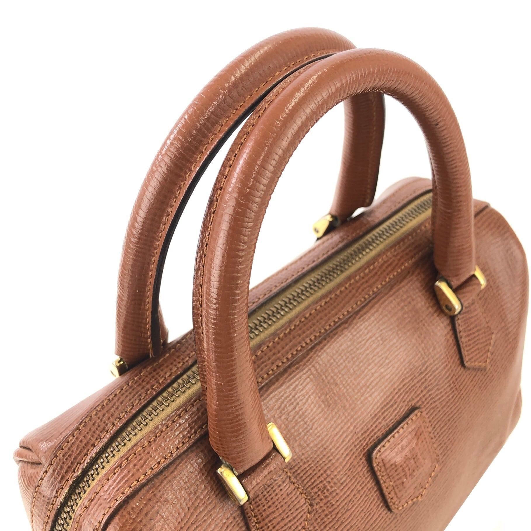 CELINE セリーヌ ブラゾン型押し エンボスレザー ミニボストン ミニ