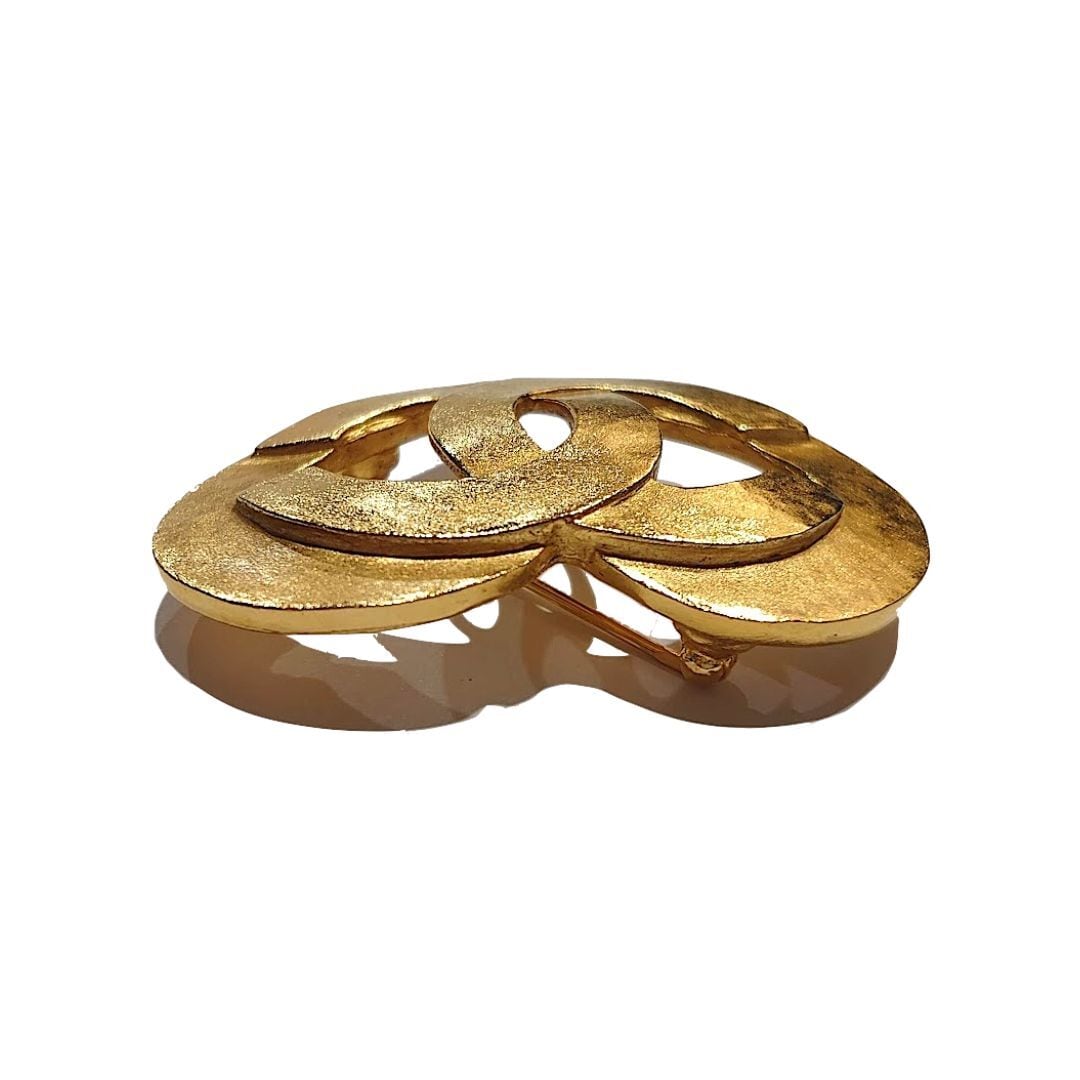 CHANEL シャネル ブローチ ココマーク ハートモチーフ ゴールド