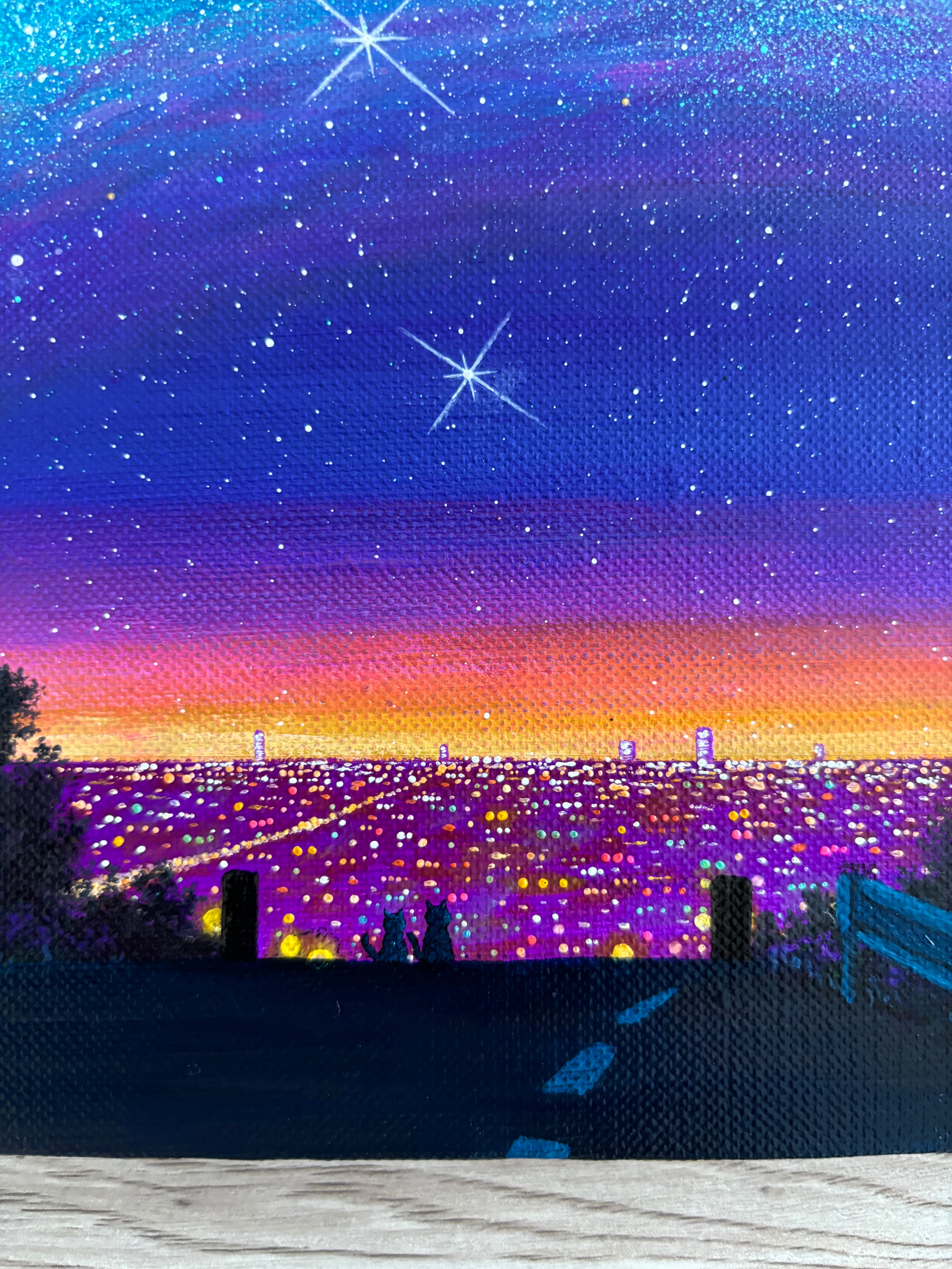 虹の夜空】273mm × 220mm | Awai