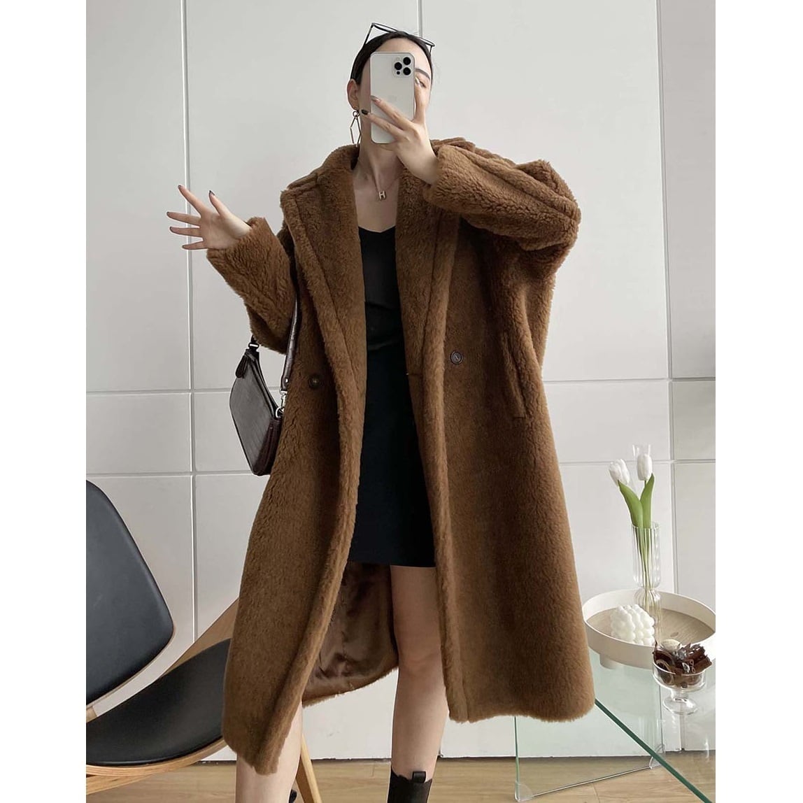 ボアロングコート・テディベアコート ブラウン CT00063 | EMME boutique