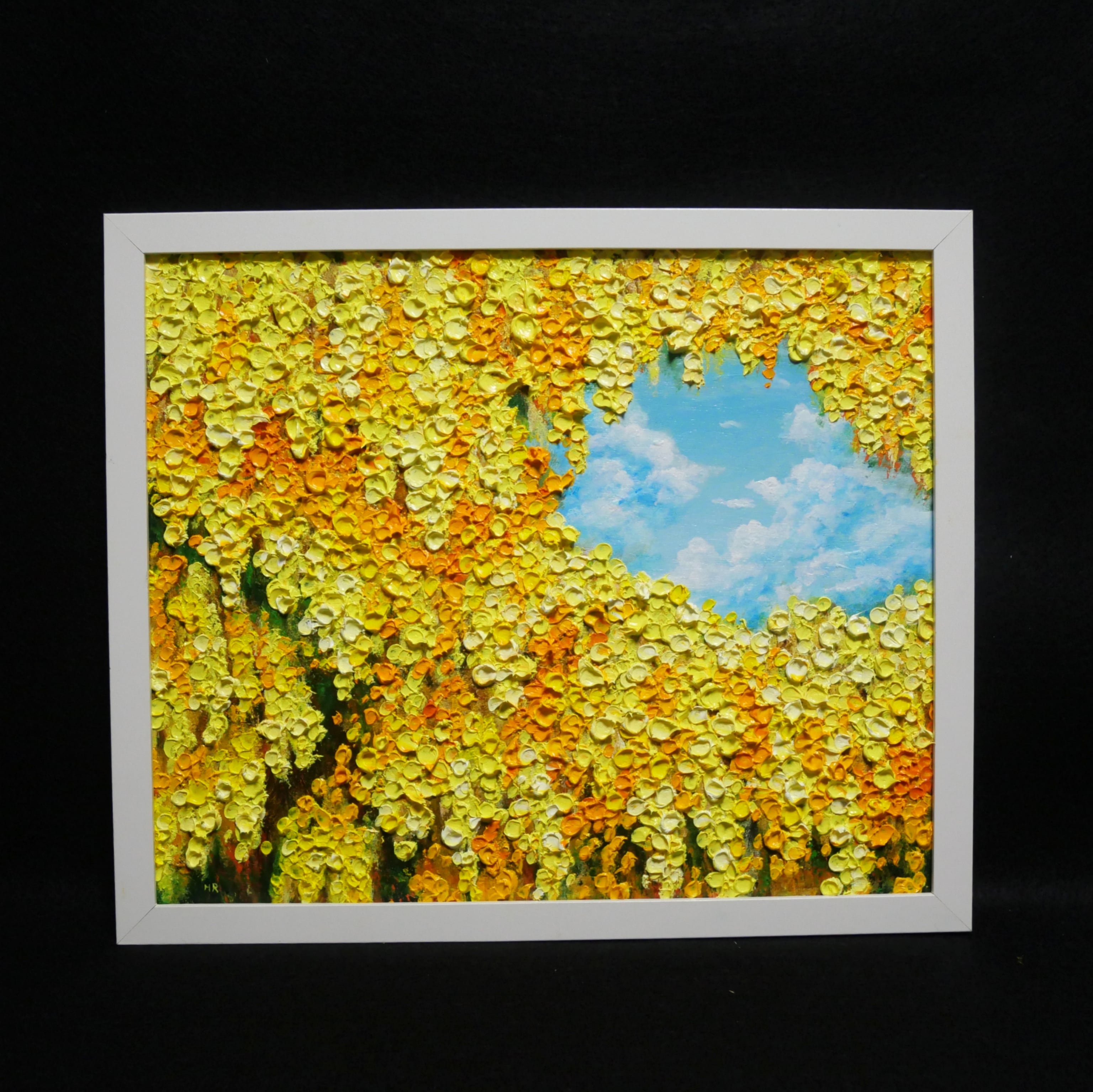 油絵 油彩 油彩画 絵画 絵【ミモザの丘】 | HIROSHI1990