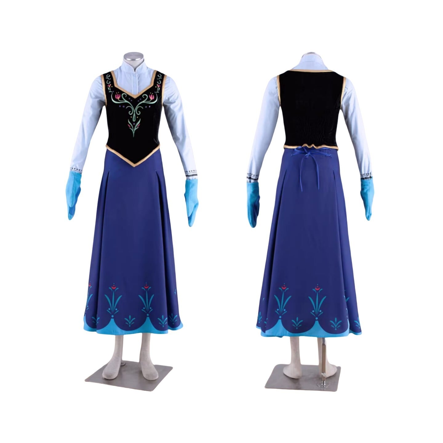 K2979 ディズニー アナと雪の女王 アナ Anna 風 コスプレ衣装 +マント+