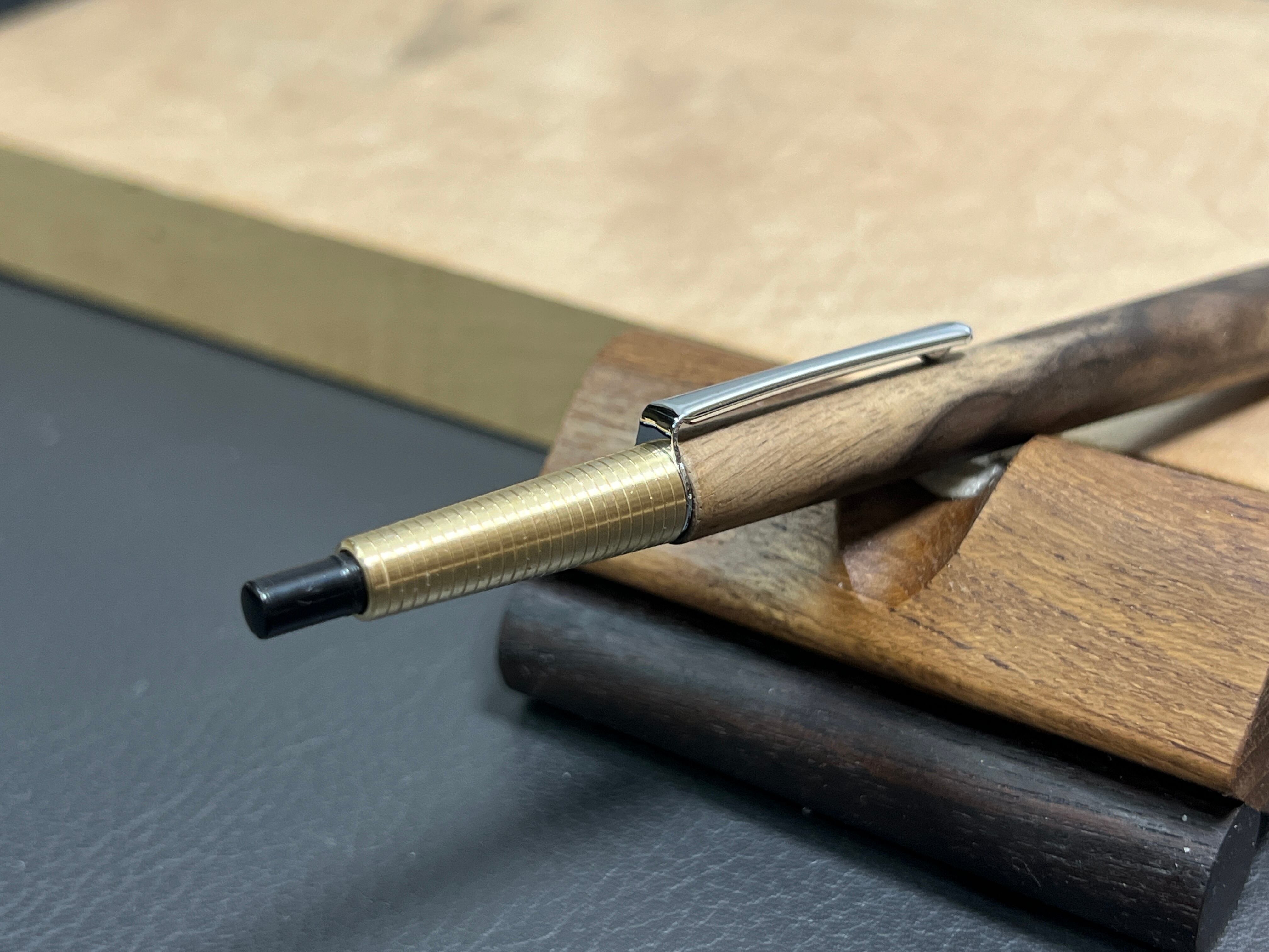 248黒柿 PG-5用木軸 低重心テーパー 真鍮 | handwood