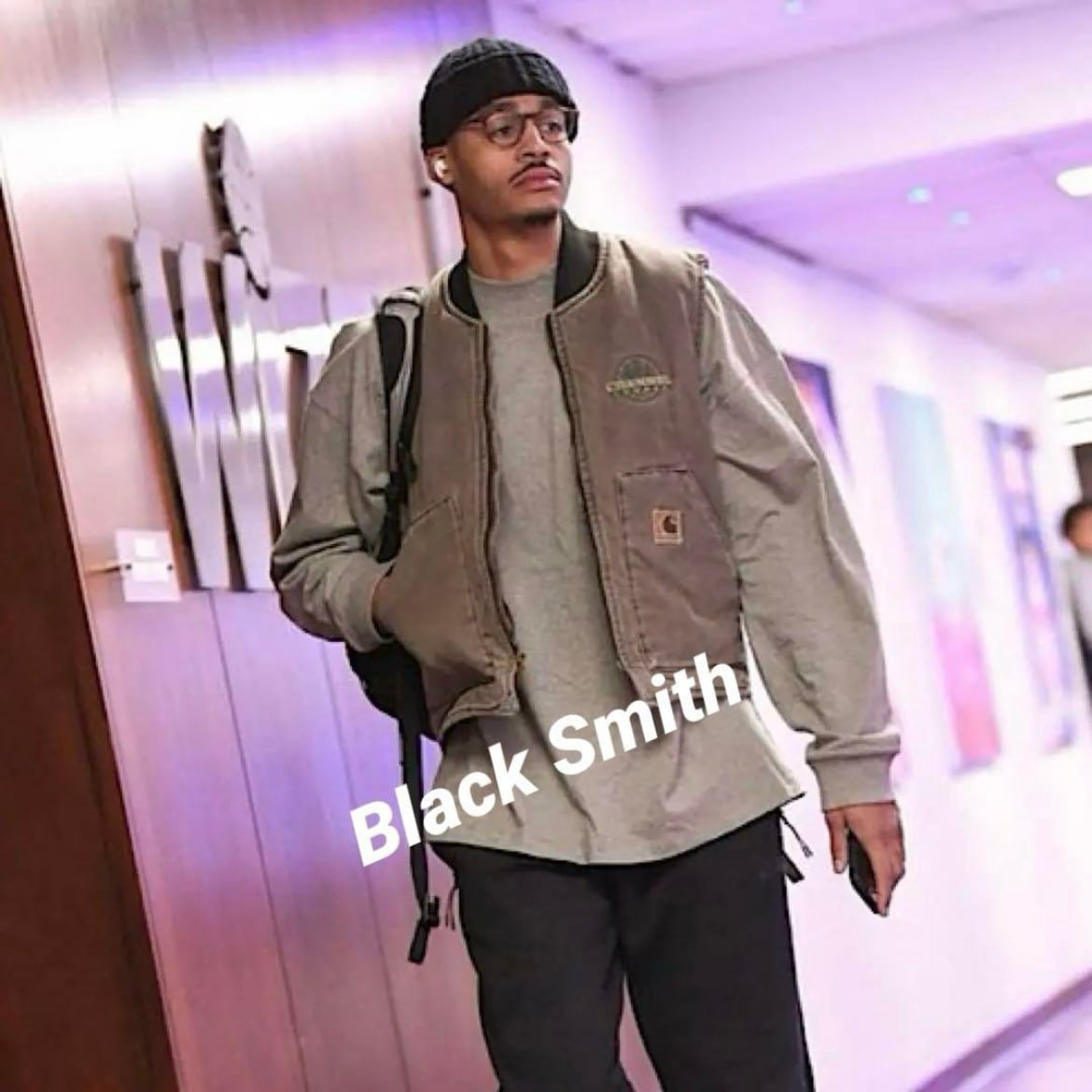 リアルフェード 90s カーハート ダックベスト 腰ゴム USA製 CHT茶系