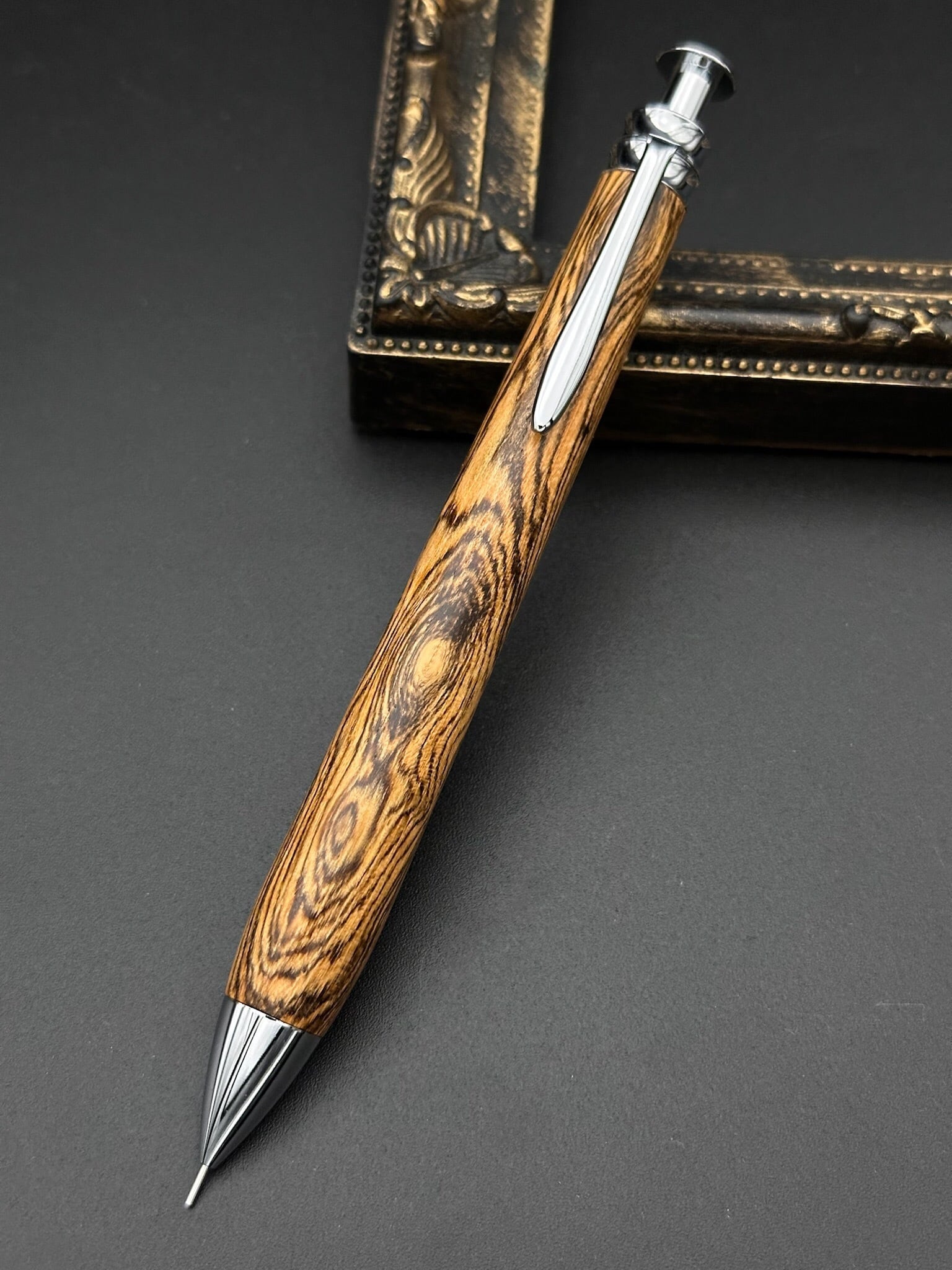 マーブルウッド/木軸シャープペン底重心タイプ(オリジナル金具