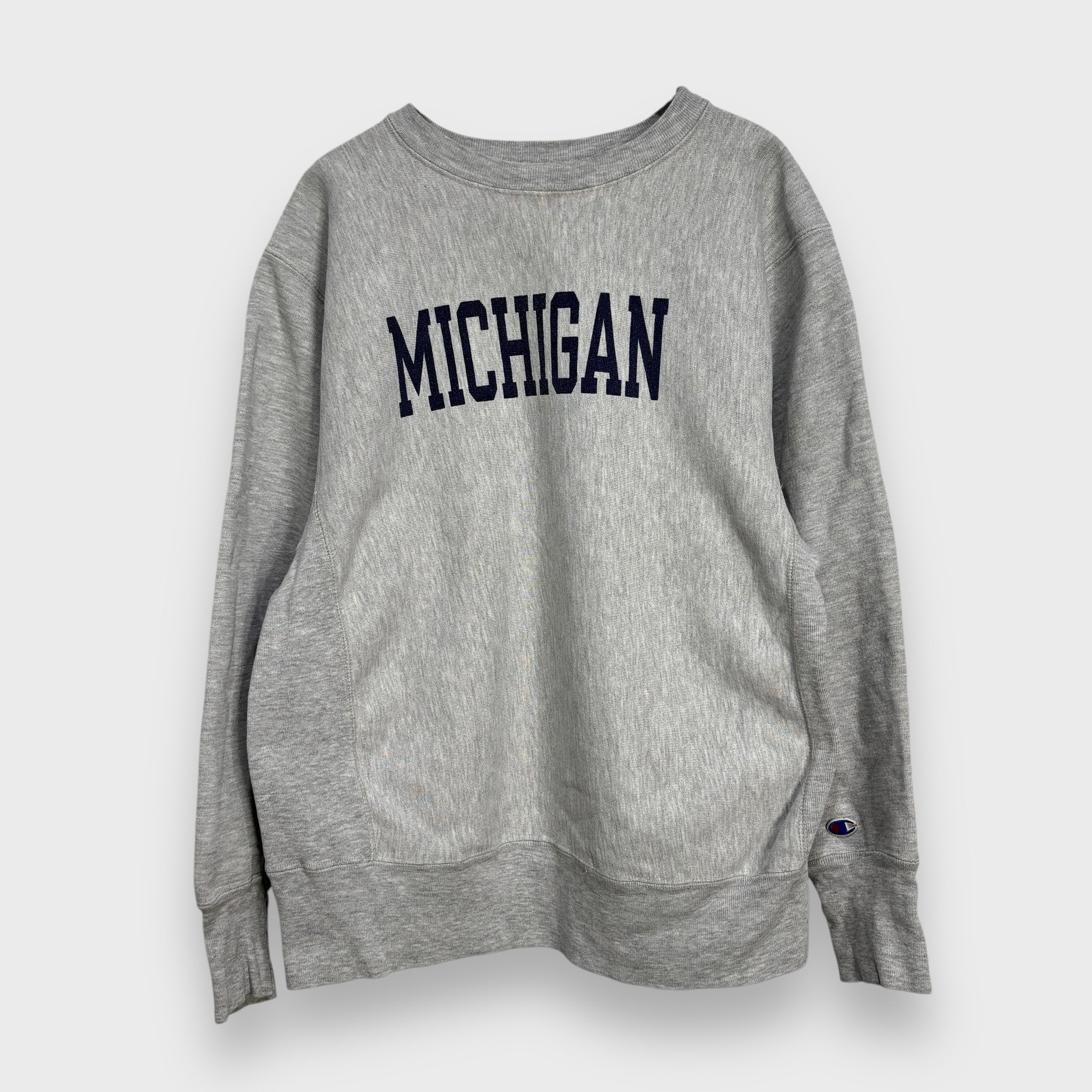 80s USA製 チャンピオン リバースウィーブ カレッジ 染み込みプリント